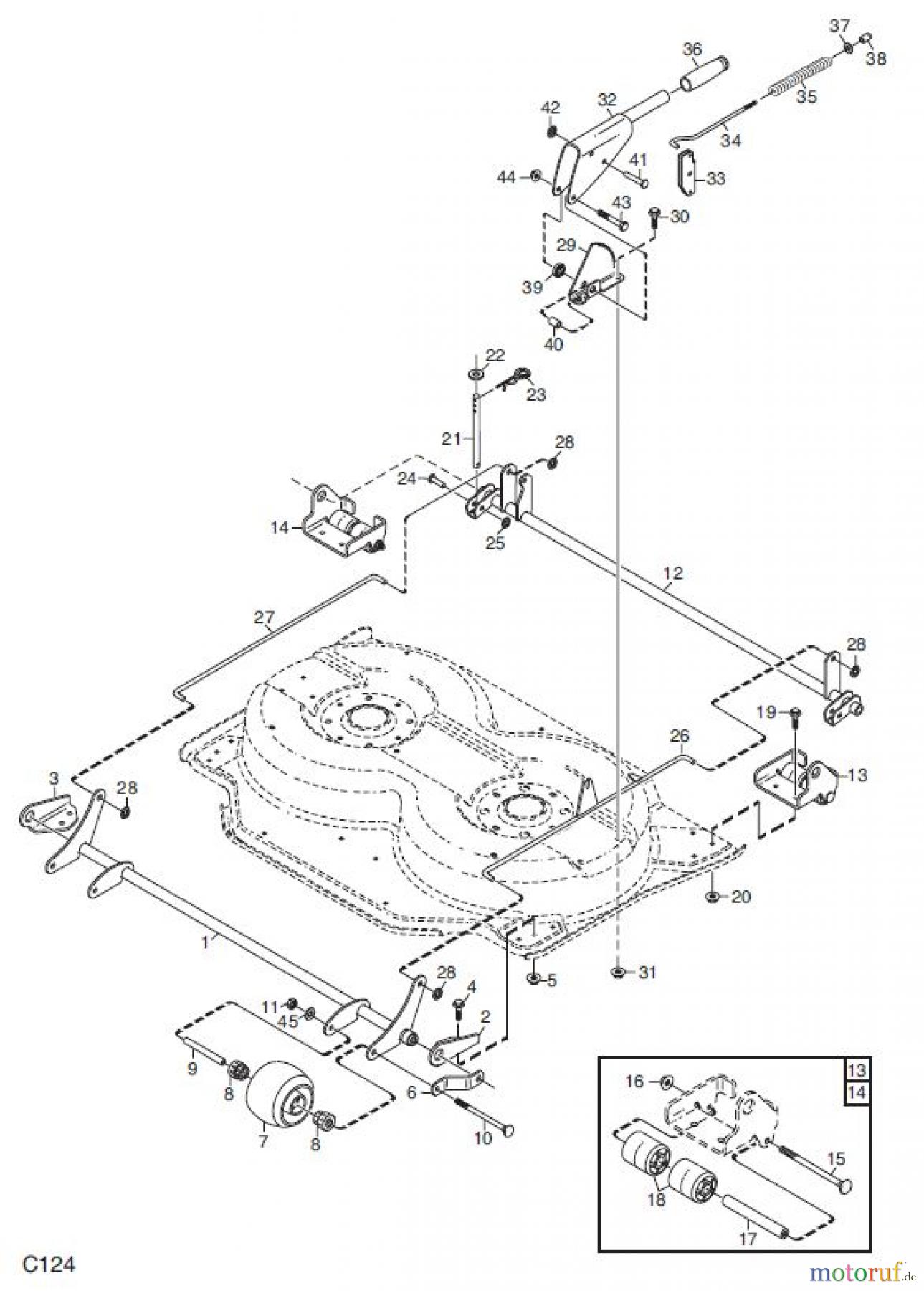  Global Garden Products GGP Frontmäher XM_Series 2008 XM MÄHWERK 85C REGULIERUNGEN