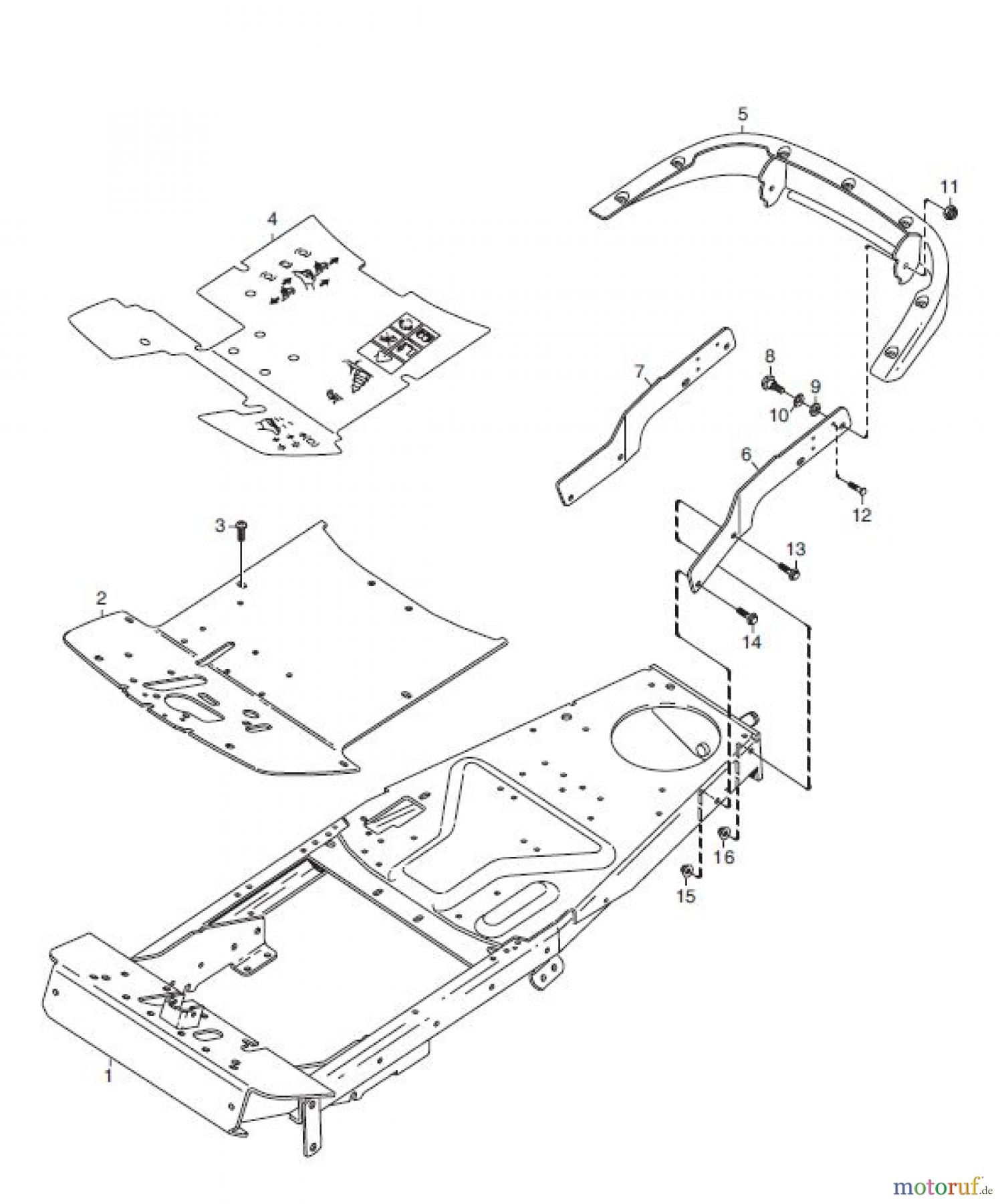  Global Garden Products GGP Frontmäher XM_Series 2008 XM 130 XM140HD-XM 160 HD  RAHMEN