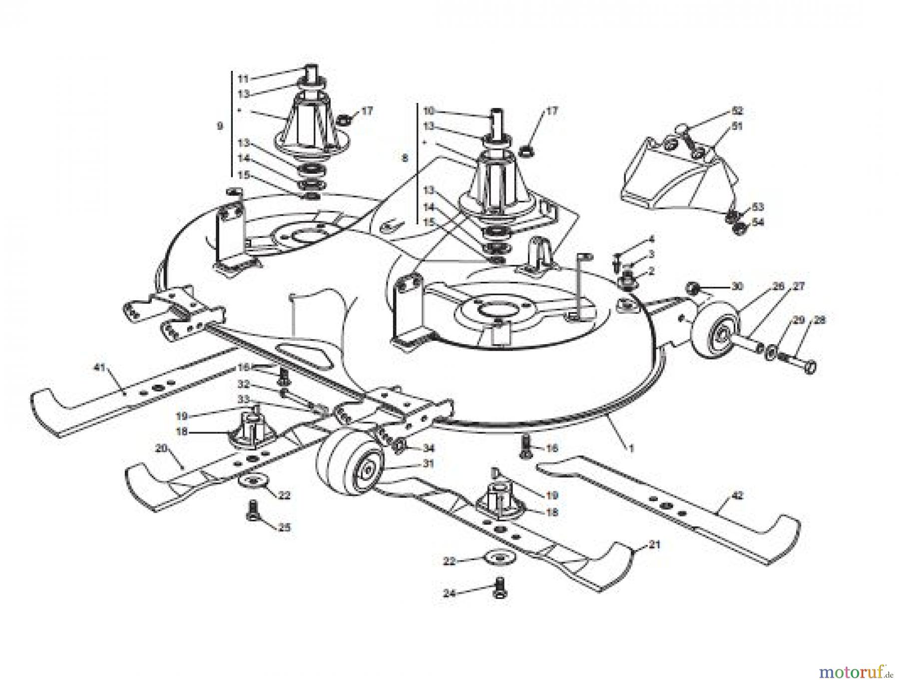  Global Garden Products GGP Aufsitzmäher Sammler Cellecting Pro 2017 TH4S 102 Hydro Cutting Plate