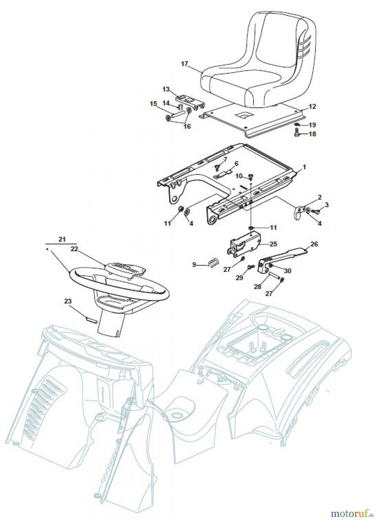  Global Garden Products GGP Aufsitzmäher Sammler Cellecting Pro 2017 TH4S 102 Hydro Seat & Steering Wheel