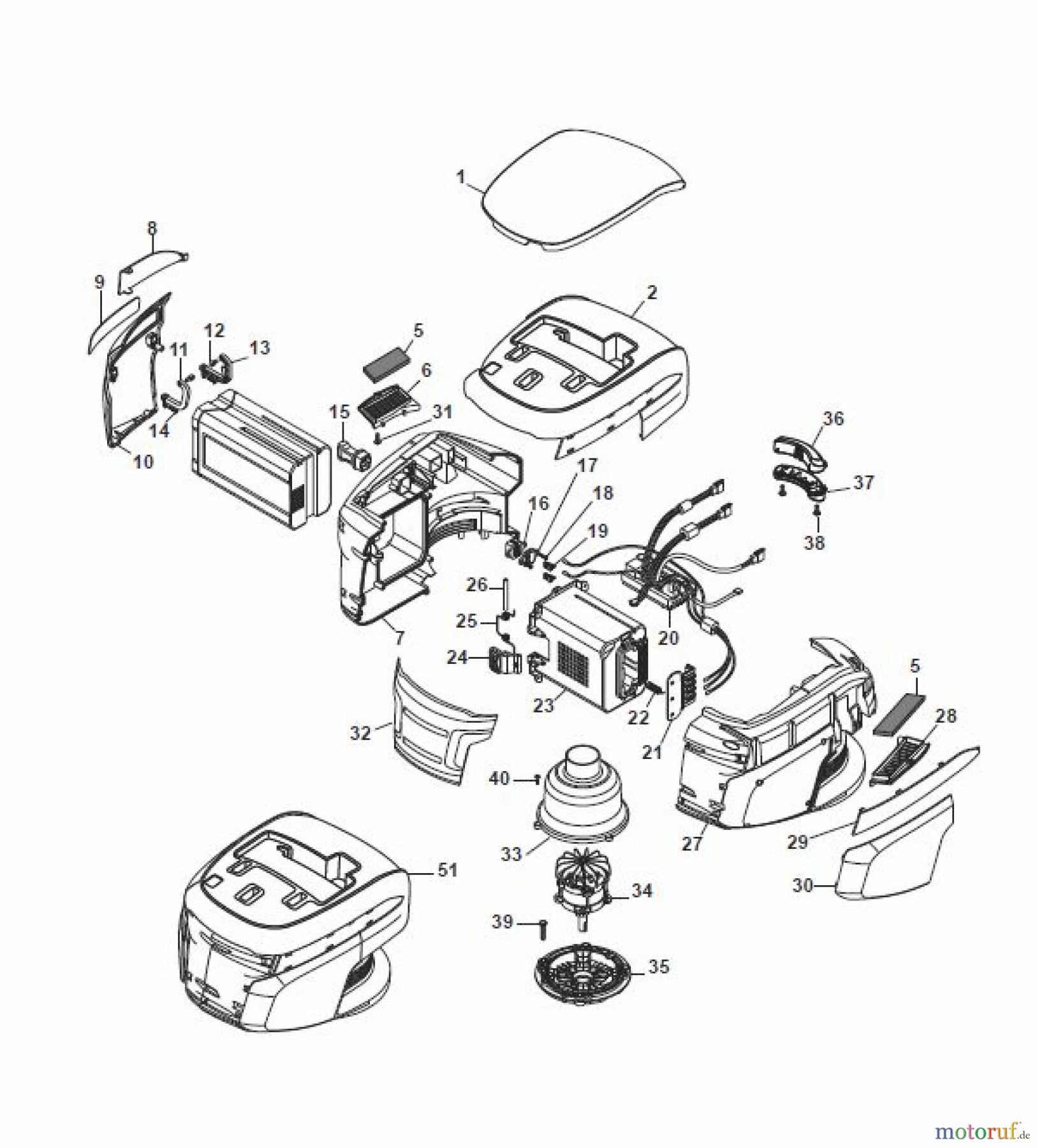  Global Garden Products GGP Rasenmäher Baujahr 2017 Akku 2017 Mit Antrieb MP1 500 S Li 80 Battery Motor Ass.y