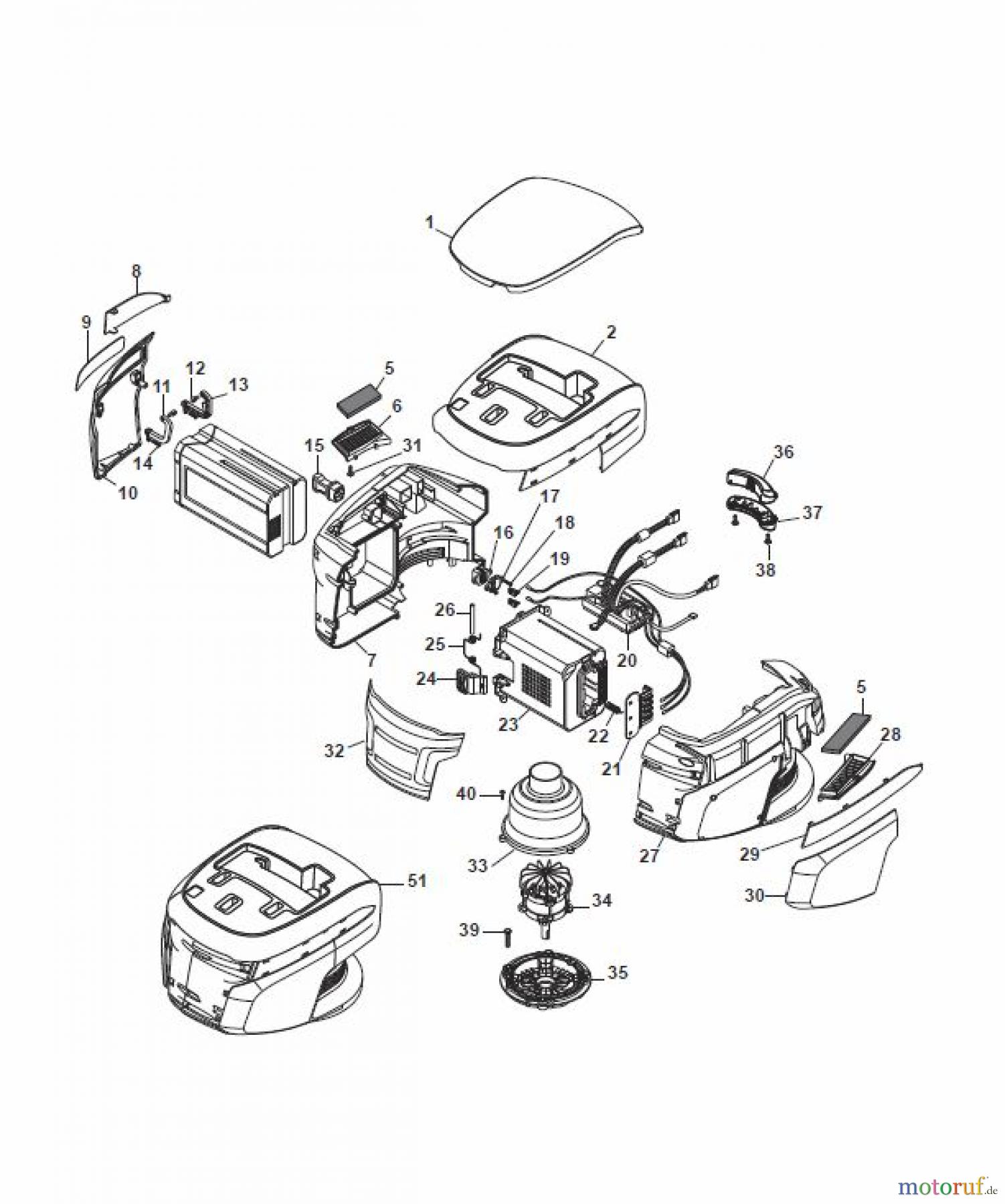  Global Garden Products GGP Rasenmäher Akku 2017 Mit Antrieb NTL 430 TR-R Li 80 Battery Motor Ass.y