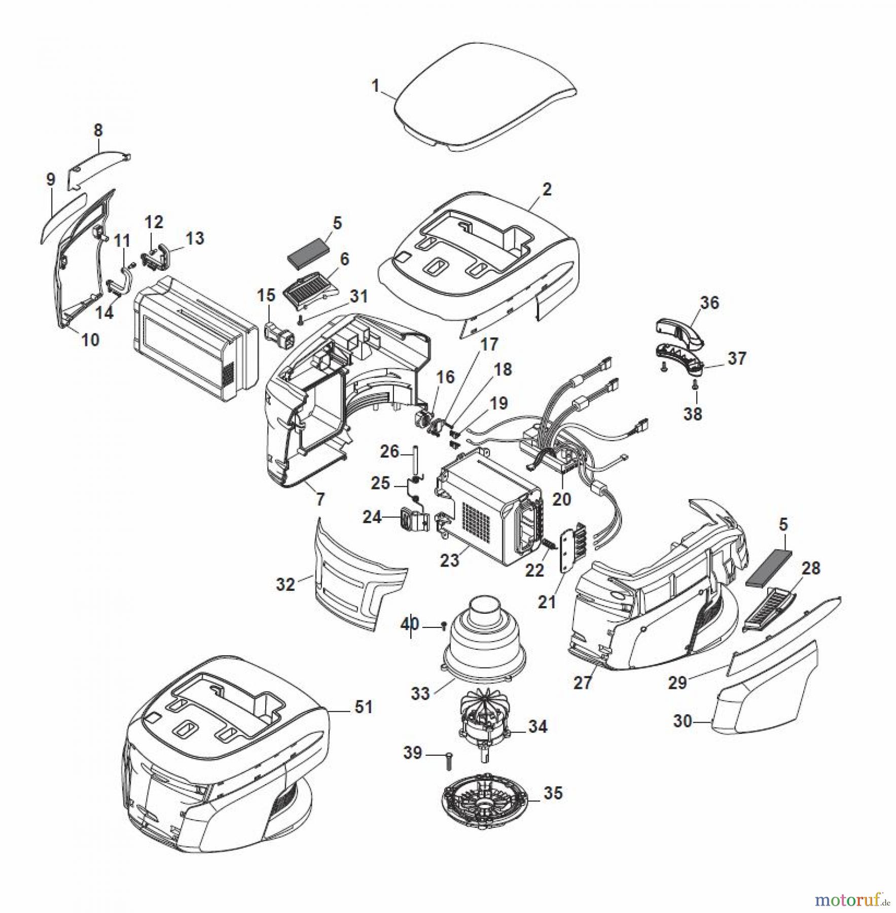  Global Garden Products GGP Rasenmäher Baujahr 2017 Akku 2017 Ohne Antrieb MCS 500 Li 80 Battery Motor Ass.y