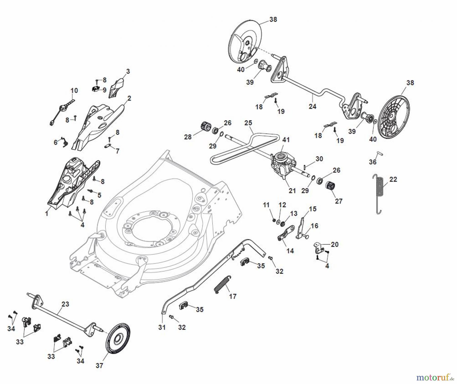  Global Garden Products GGP Rasenmäher Baujahr 2017 Akku 2017 Ohne Antrieb MP1 500 Li 80 Deck And Height Adjusting