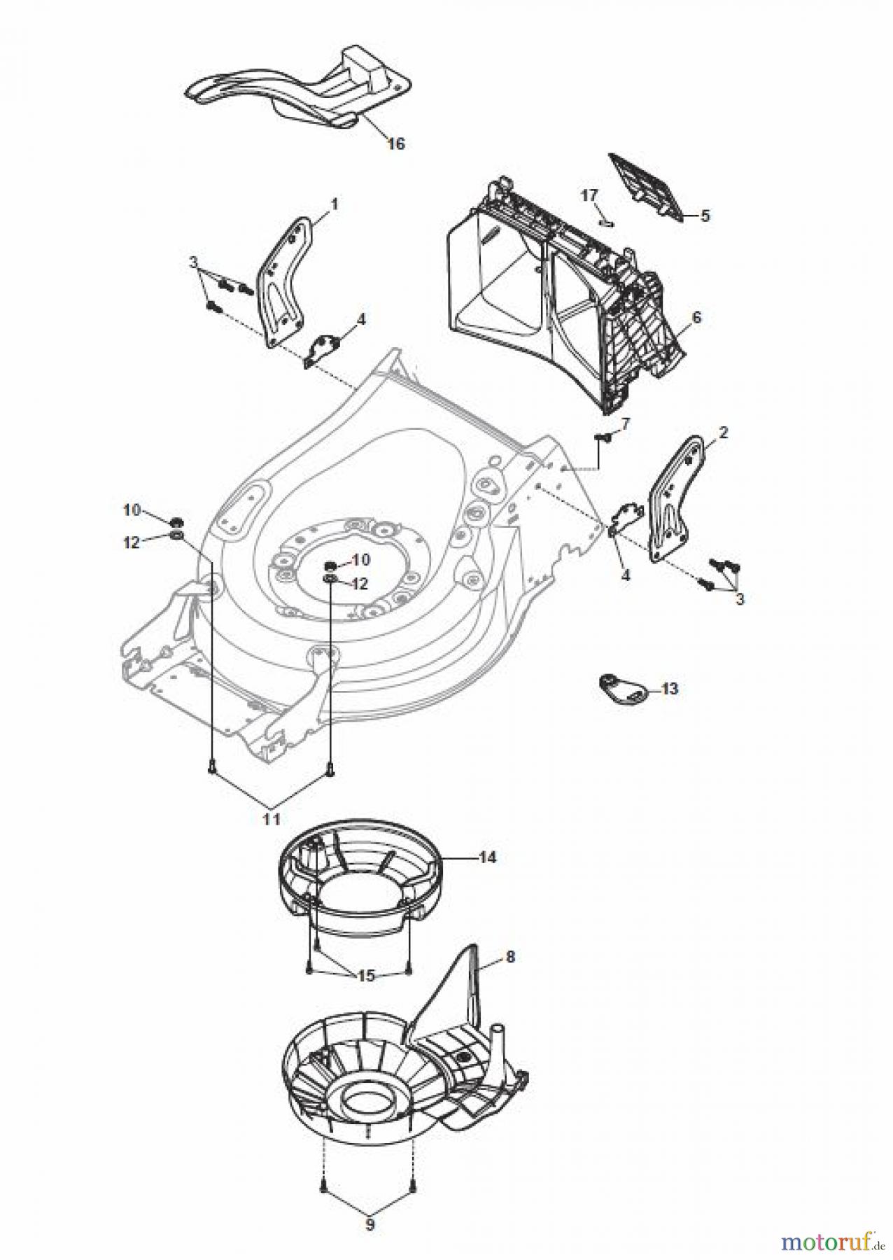  Global Garden Products GGP Rasenmäher Akku 2017 Ohne Antrieb MP1 500 Li 80 Protection, Belt