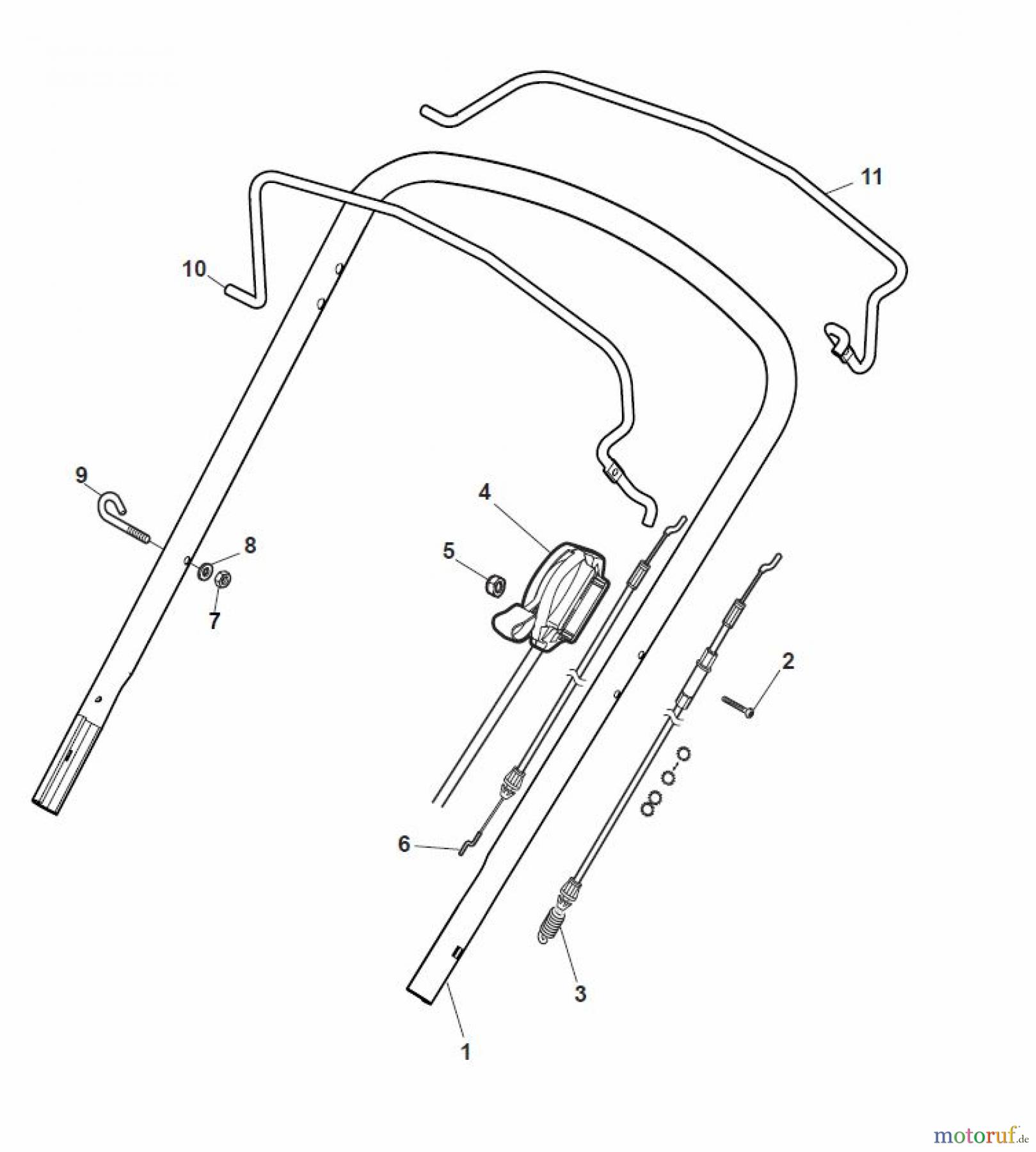  Global Garden Products GGP Rasenmäher Benzin Mit Antrieb 2017 CRC-CSC 534 S - CRC-CSC 534 SQ Handle, Upper Part