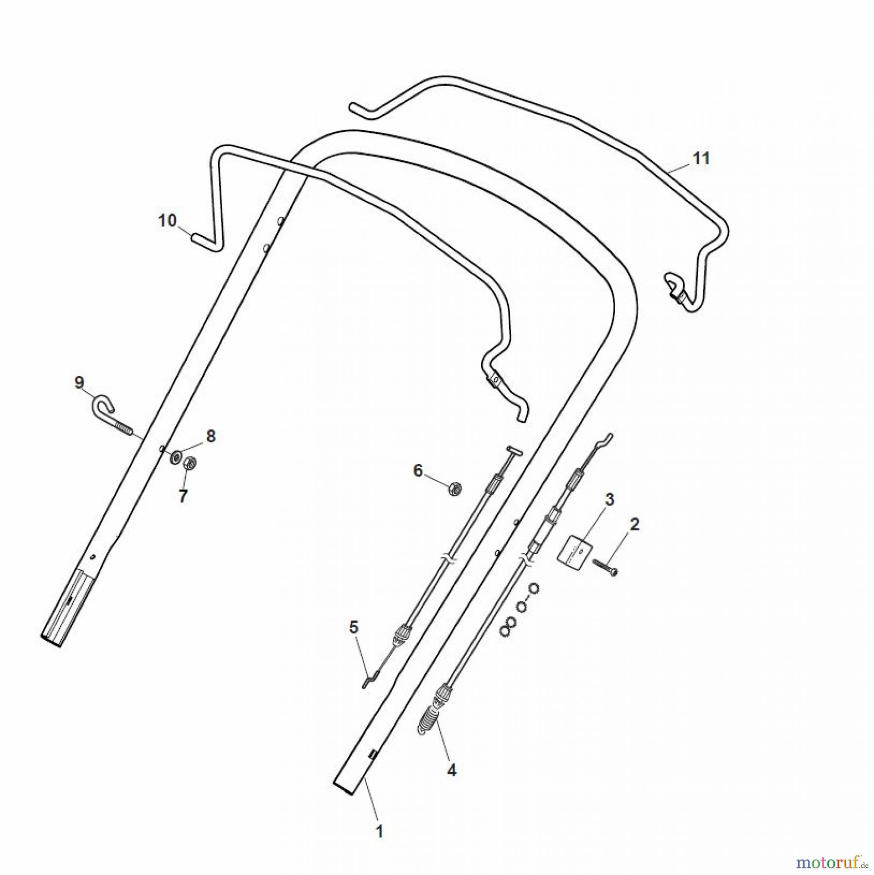  Global Garden Products GGP Rasenmäher Baujahr 2017 Benzin Mit Antrieb 2017 CRC-CSC 534 WSE - CRC-CSC WSQE Handle, Upper Part