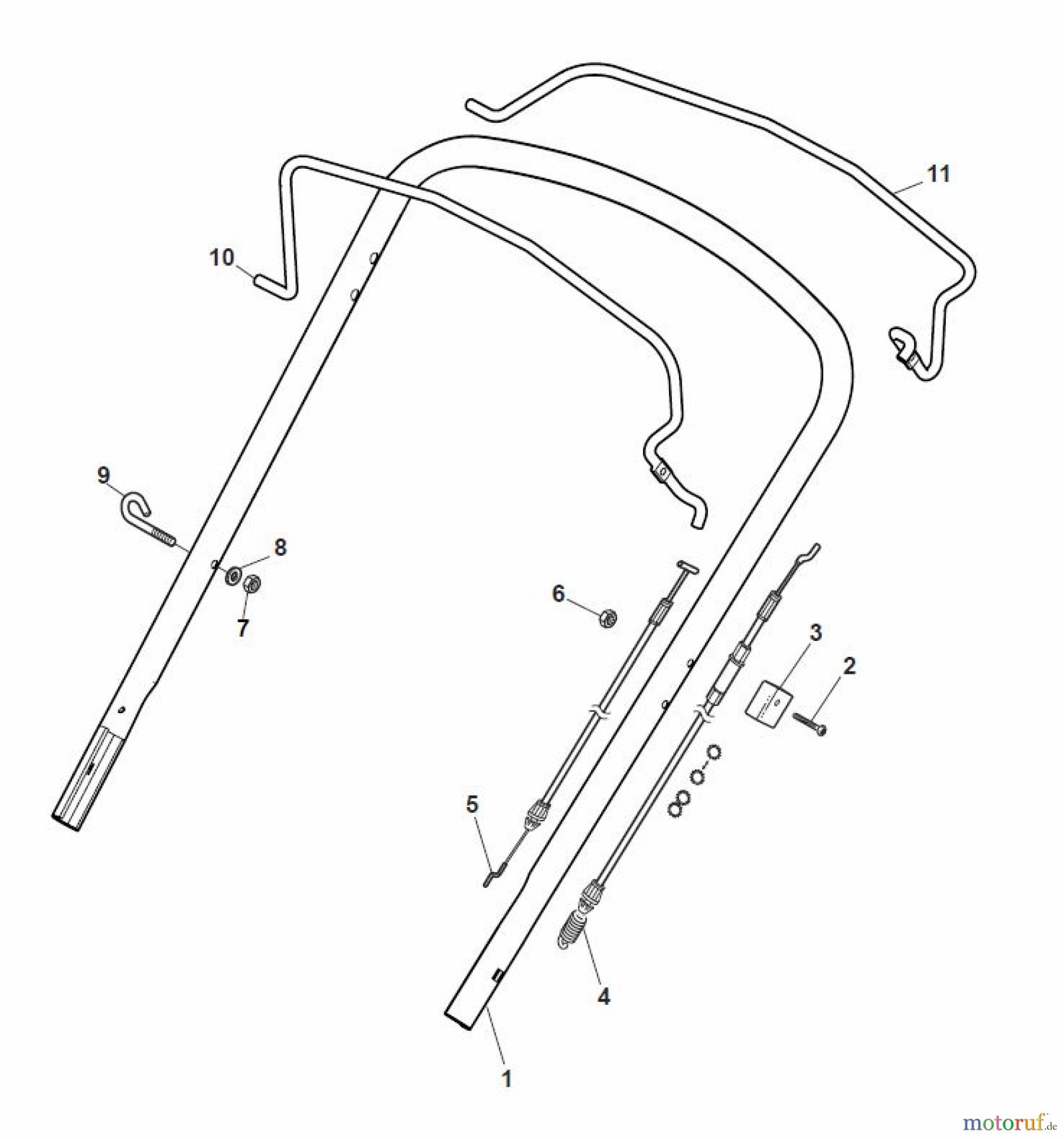  Global Garden Products GGP Rasenmäher Baujahr 2017 Benzin Mit Antrieb 2017 CR-CS 434 S Handle, Upper Part