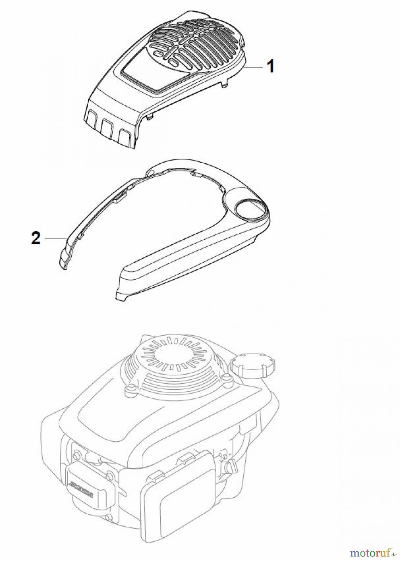  Global Garden Products GGP Rasenmäher Baujahr 2017 Benzin Mit Antrieb 2017 CR-CS 434 WS Honda Engine Cover