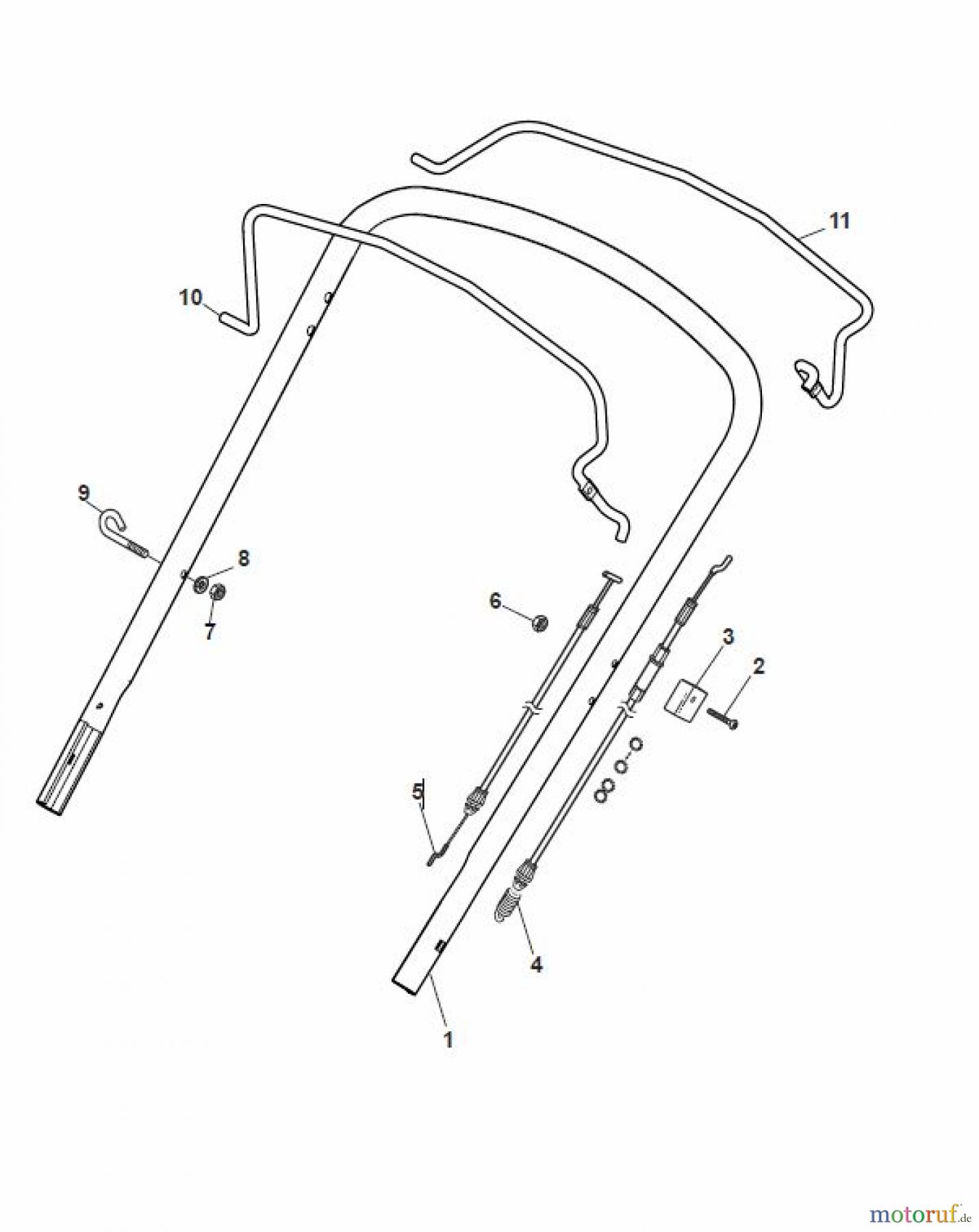  Global Garden Products GGP Rasenmäher Benzin Mit Antrieb 2017 CR-CS 484 S - CR-CS 484 SQ Handle, Upper Part