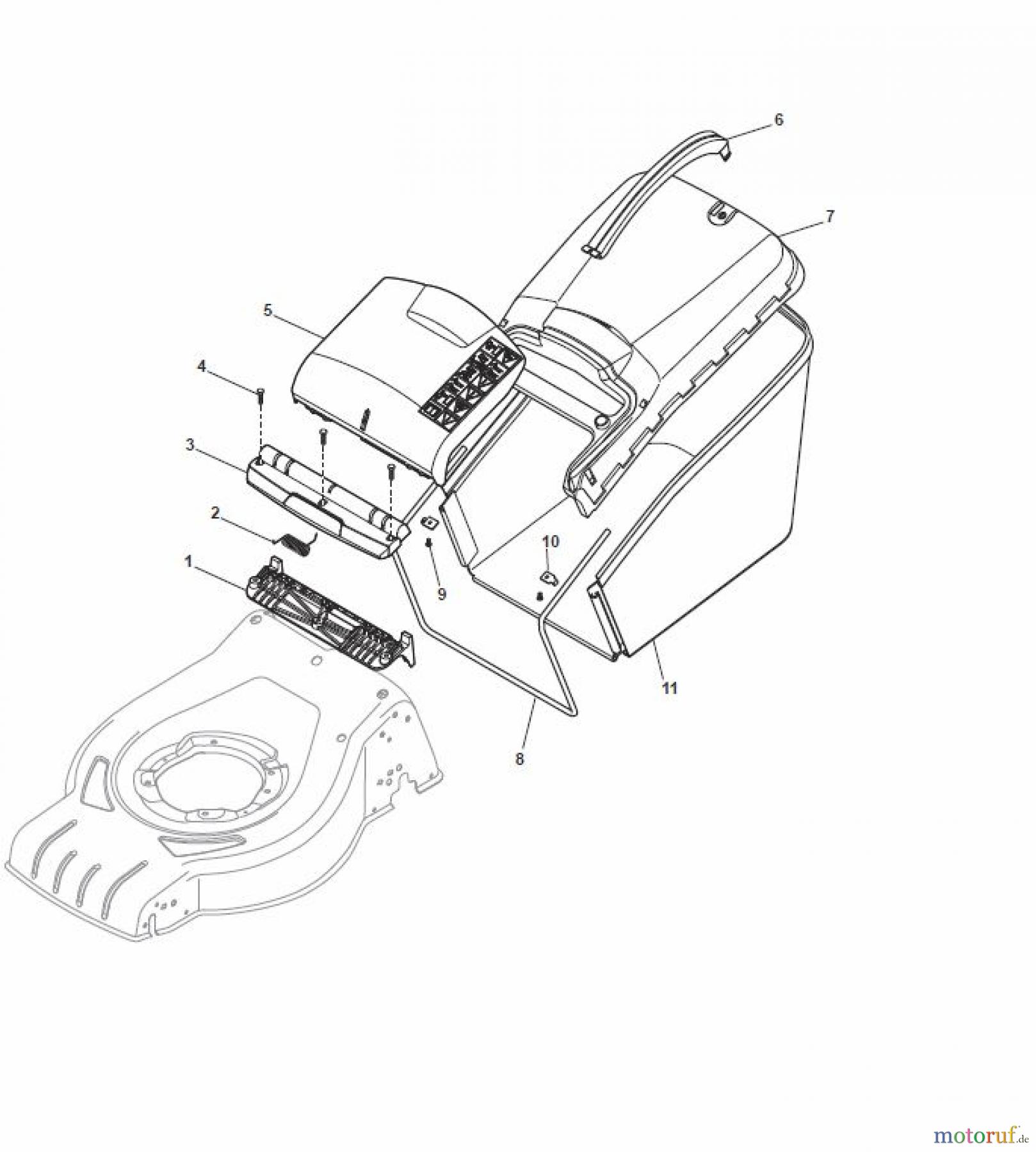  Global Garden Products GGP Rasenmäher Baujahr 2017 Benzin Mit Antrieb 2017 CR-CS 484 S - CR-CS 484 SQ Fangsack