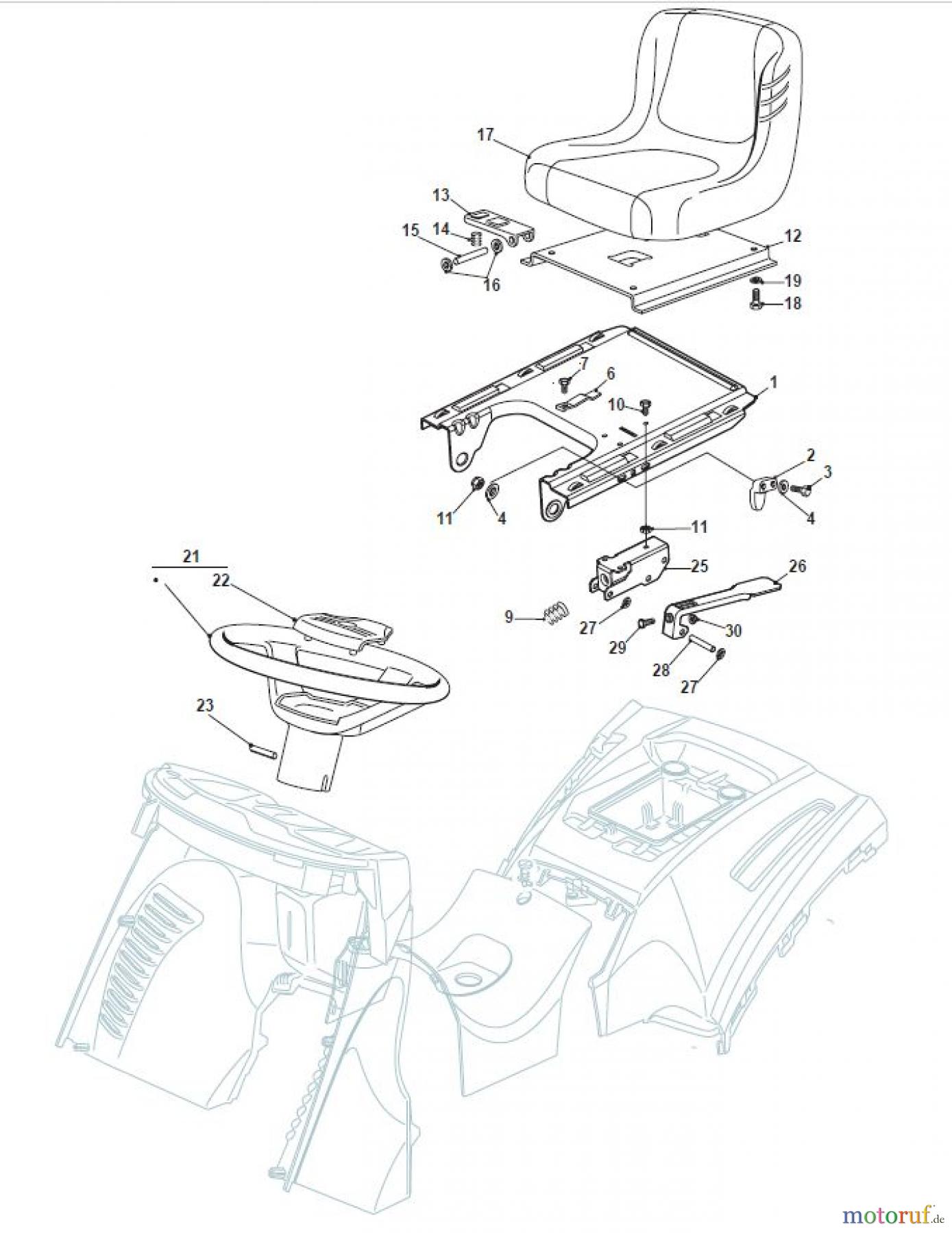  Global Garden Products GGP Aufsitzmäher Sammler Cellecting Pro 2017 THX 102 Hydro Seat & Steering Wheel