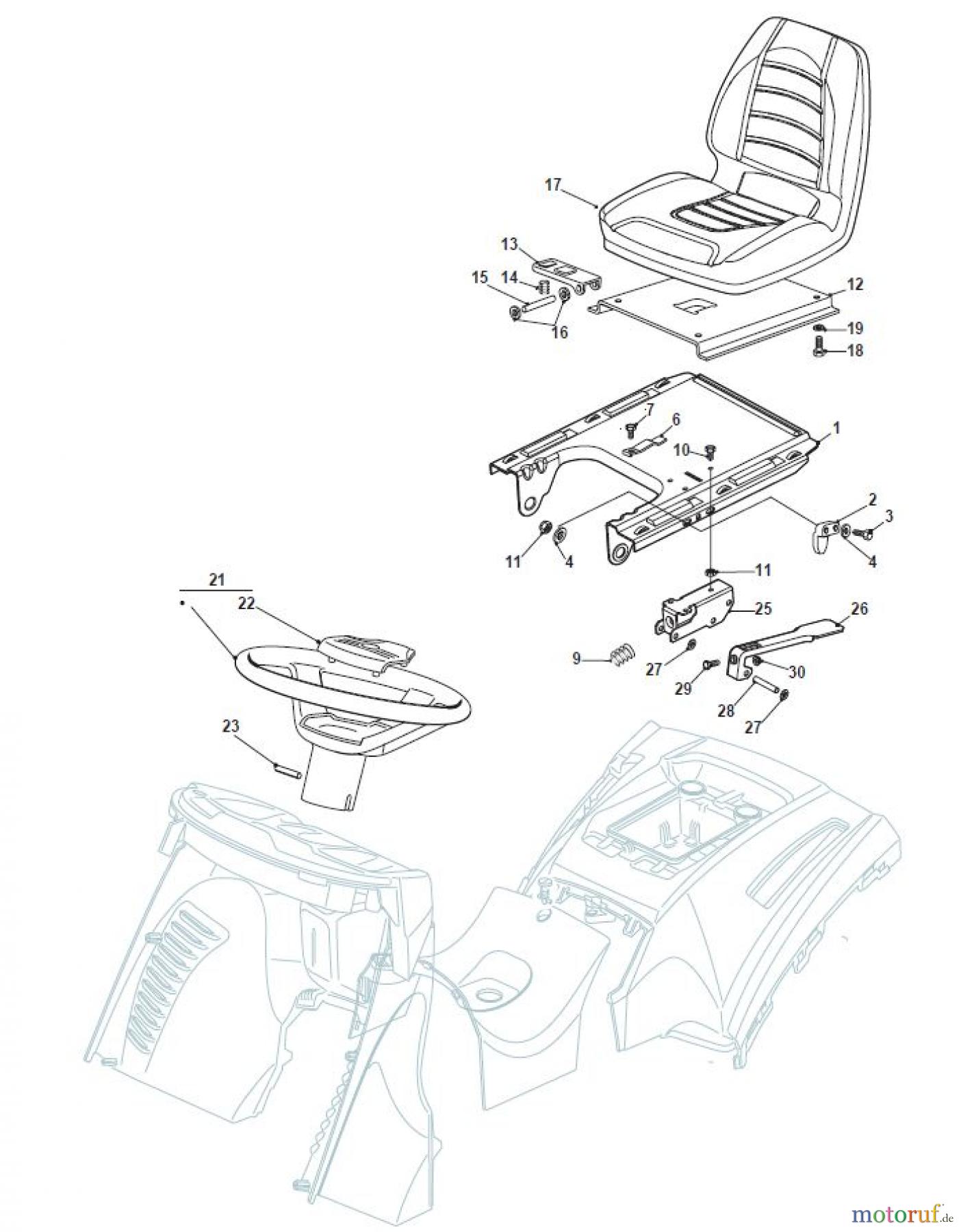  Global Garden Products GGP Aufsitzmäher Sammler Cellecting Pro 2017 THX 102 Hydro Seat & Steering Wheel