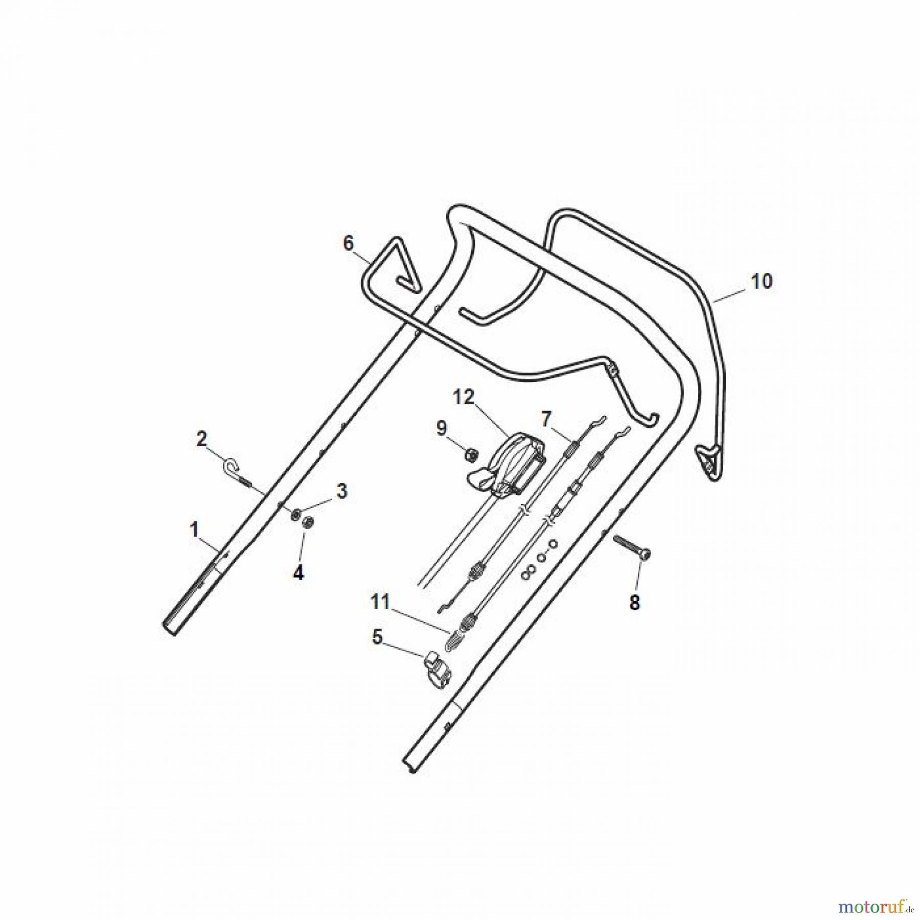  Global Garden Products GGP Rasenmäher Baujahr 2017 Benzin Mit Antrieb 2017 CRL-CSL 484 WS - CRL-CSL 484 WSQ Handle, Upper Part