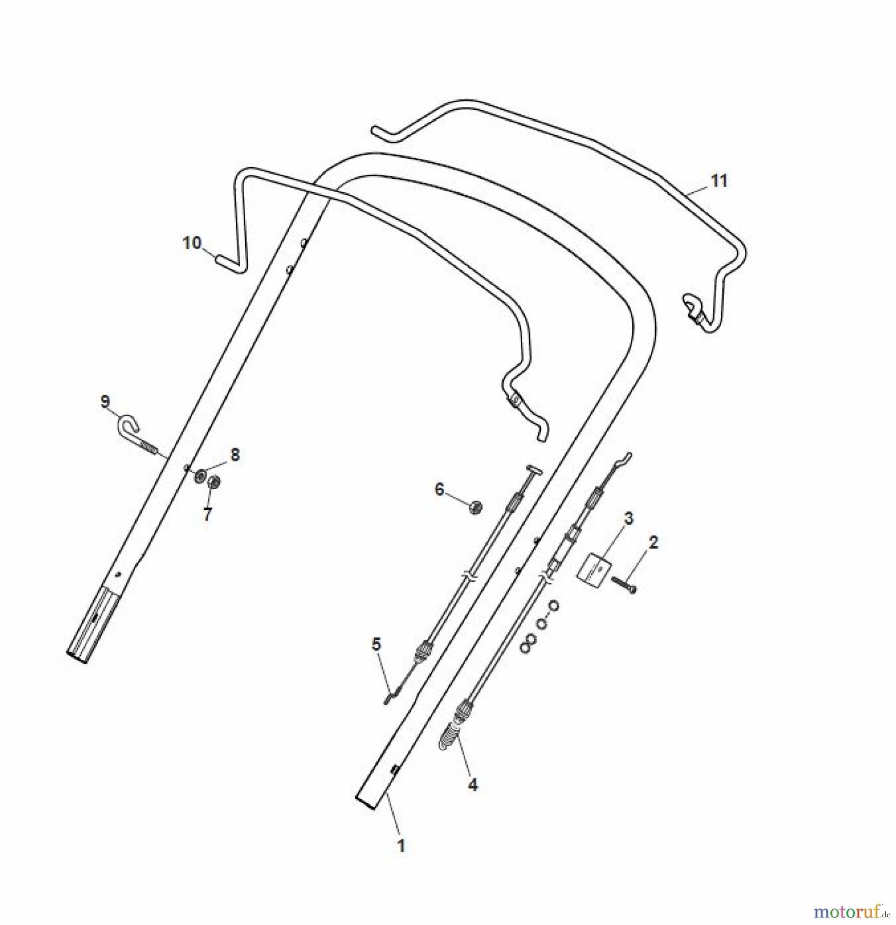  Global Garden Products GGP Rasenmäher Benzin Mit Antrieb 2017 CRL-CSL 484 WSE - CRL-CSL 484 WSQE Handle, Upper Part