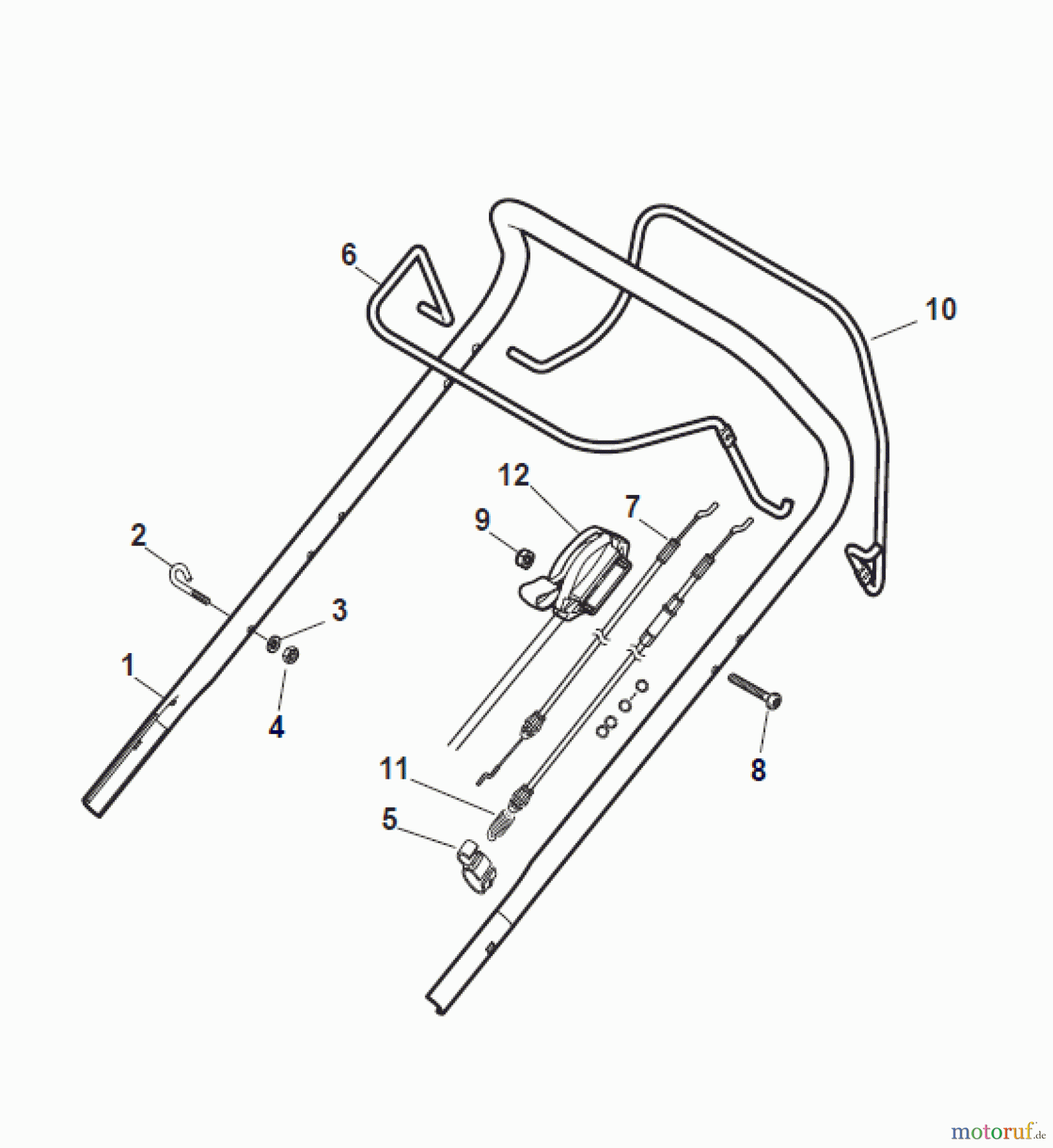  Global Garden Products GGP Rasenmäher Baujahr 2017 Benzin Mit Antrieb 2017 ES 414 TR Handle, Upper Part