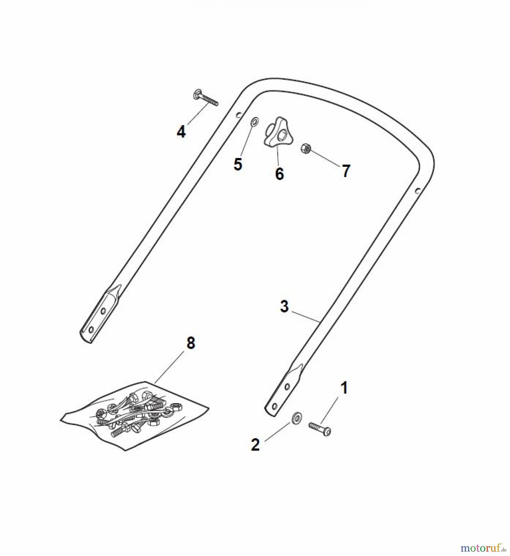  Global Garden Products GGP Rasenmäher Benzin Mit Antrieb 2017 ES 464 TR Handle, Lower Part