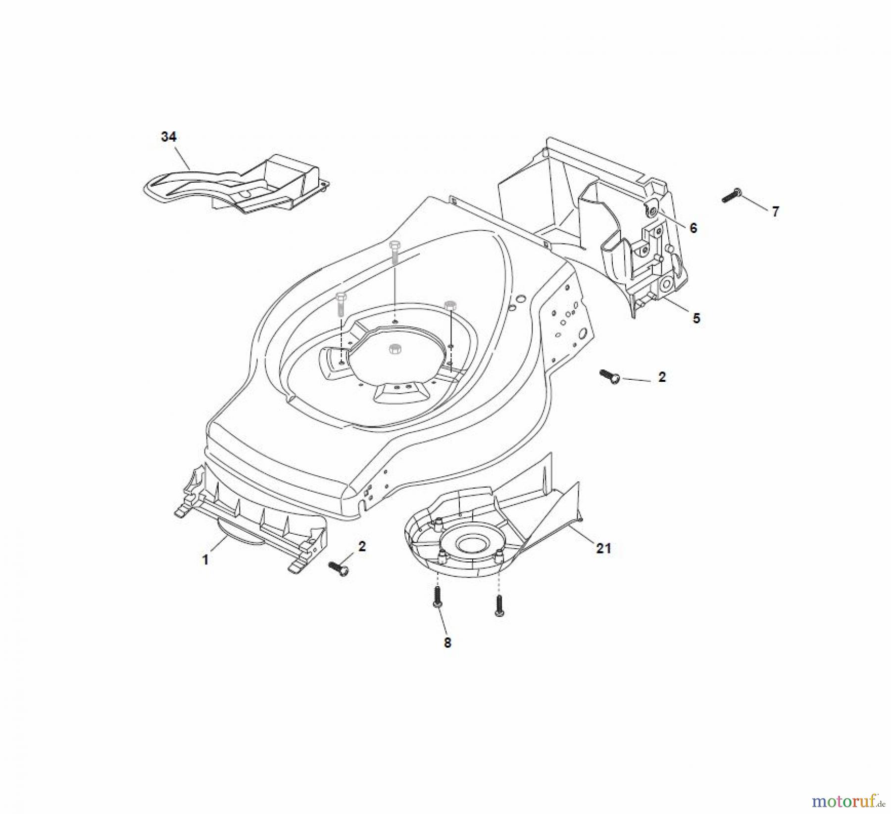  Global Garden Products GGP Rasenmäher Benzin Mit Antrieb 2017 ES 534 TR Front Conveyor Assy