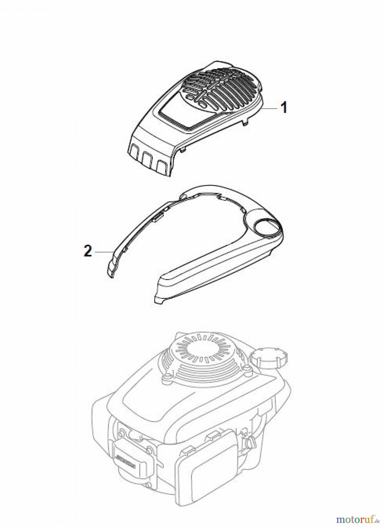  Global Garden Products GGP Rasenmäher Baujahr 2017 Benzin Mit Antrieb 2017 ESL 464 TR Honda Engine Cover