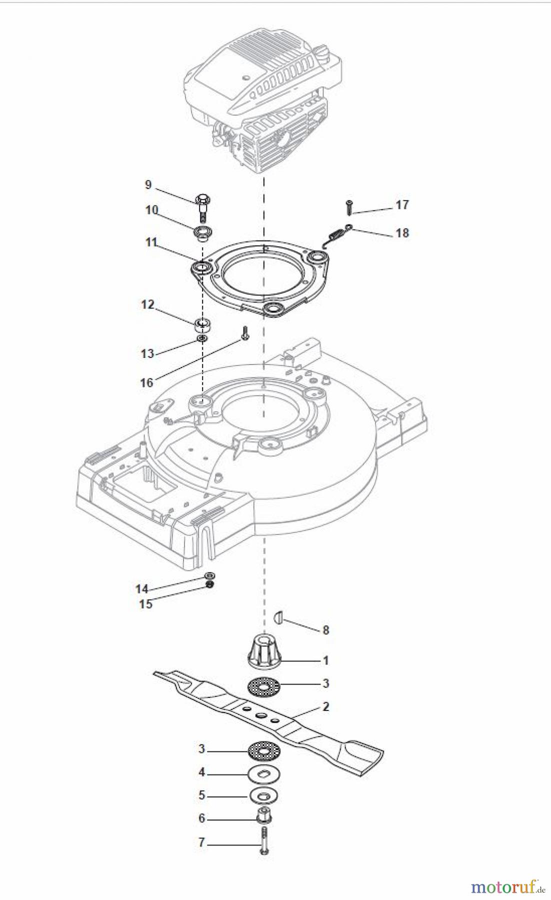  Global Garden Products GGP Rasenmäher Baujahr 2017 Benzin Mit Antrieb 2017 MC 534 TR 4S Blade with AVS System