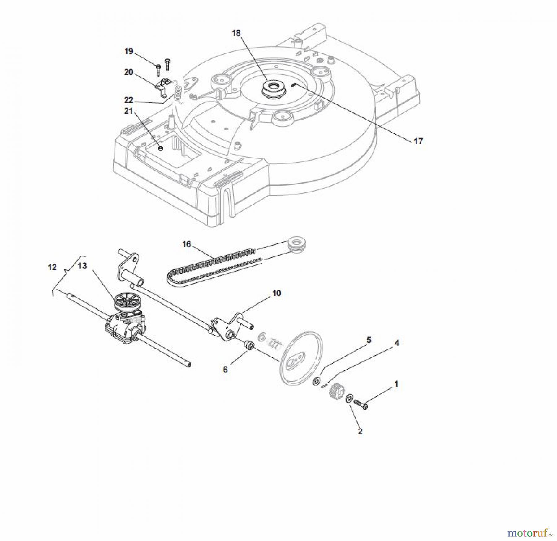  Global Garden Products GGP Rasenmäher Benzin Mit Antrieb 2017 MC 534 TR Transmission