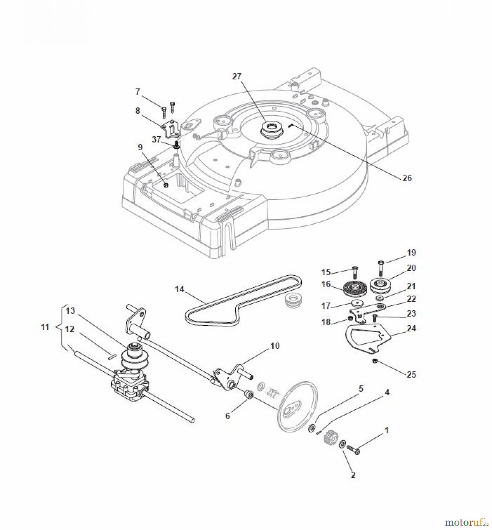  Global Garden Products GGP Rasenmäher Benzin Mit Antrieb 2017 MC 534 TR/E 4S Transmission