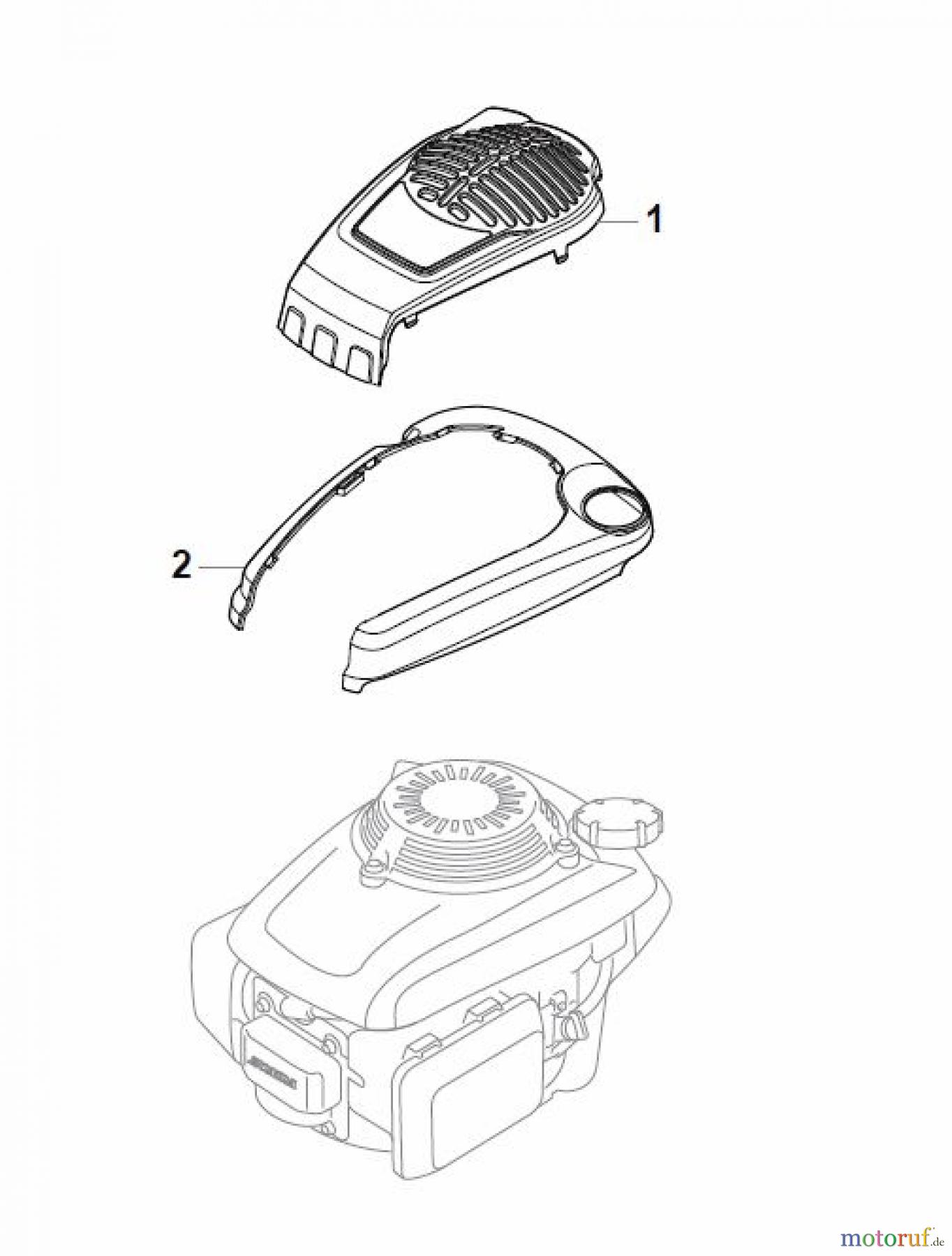  Global Garden Products GGP Rasenmäher Baujahr 2017 Benzin Mit Antrieb 2017 MC 534 TR/E 4S Honda Engine Cover