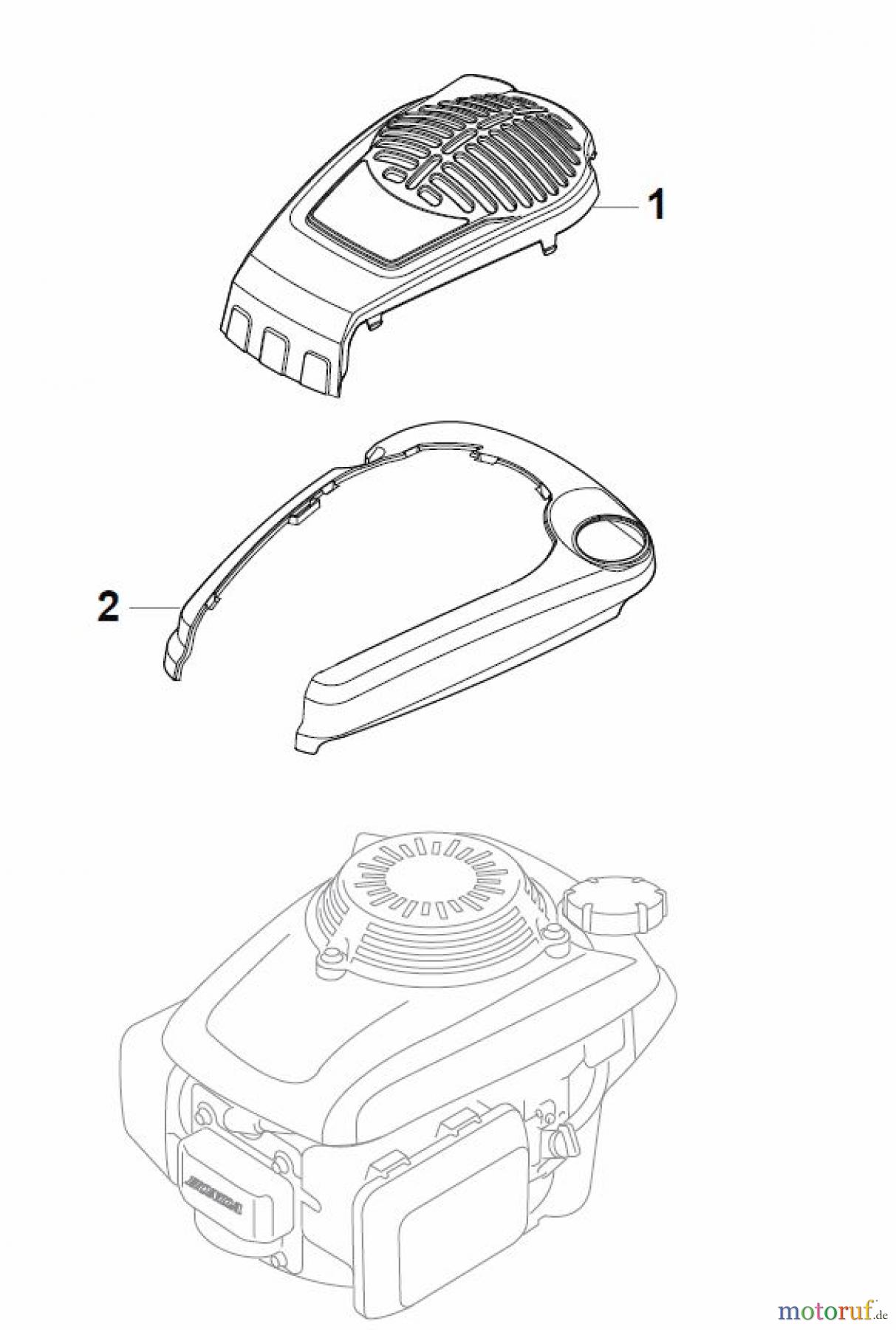  Global Garden Products GGP Rasenmäher Baujahr 2017 Benzin Mit Antrieb 2017 MC 534 TR/E Honda Engine Cover