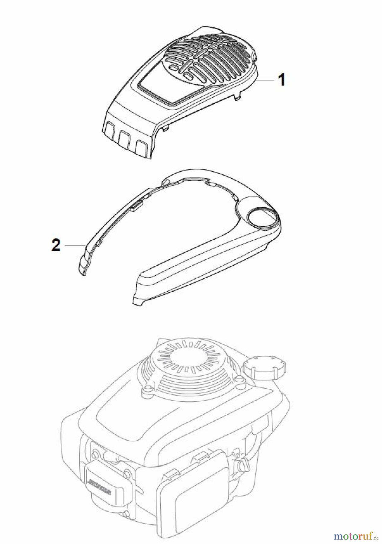  Global Garden Products GGP Rasenmäher Baujahr 2017 Benzin Mit Antrieb 2017 MCS 504 TR 4S Honda Engine Cover