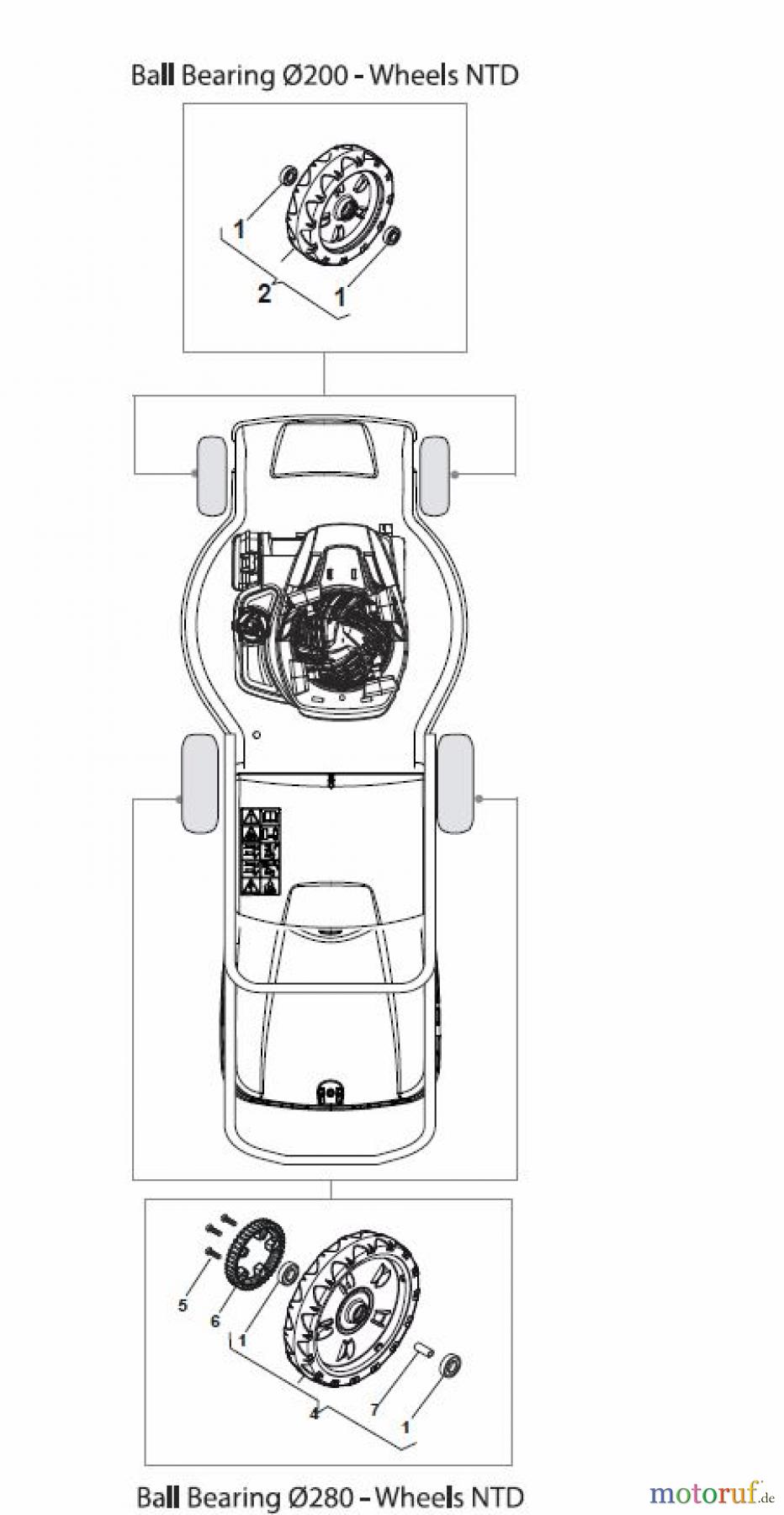  Global Garden Products GGP Rasenmäher Baujahr 2017 Benzin Mit Antrieb 2017 MP1 504 WSQ Wheels and Hub Caps