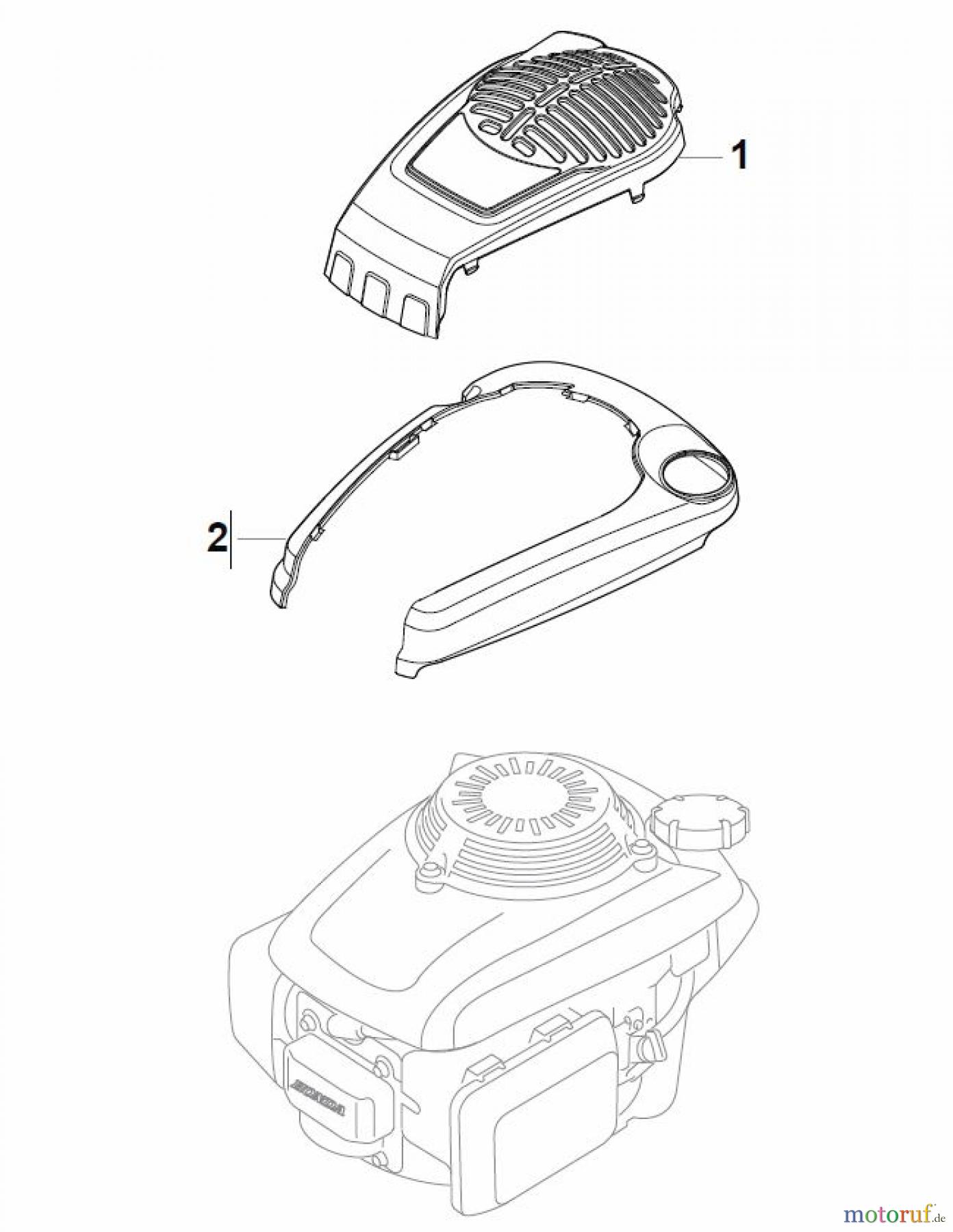  Global Garden Products GGP Rasenmäher Baujahr 2017 Benzin Mit Antrieb 2017 MP1 504 WSVQ Honda Engine Cover