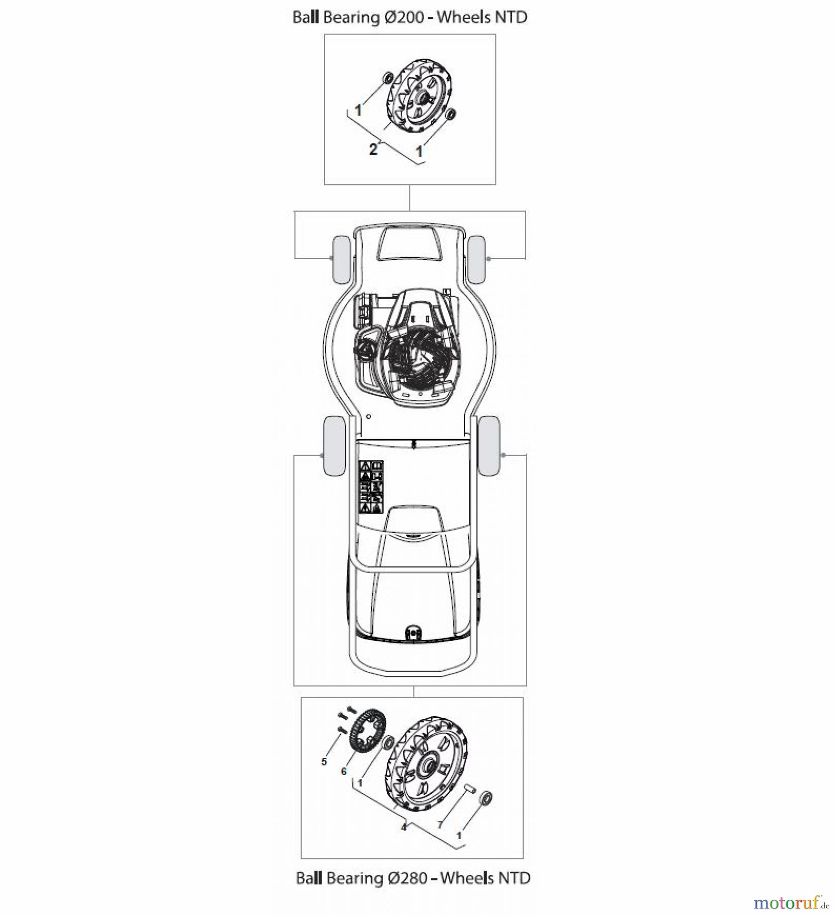  Global Garden Products GGP Rasenmäher Benzin Mit Antrieb 2017 MP1 554 WSE Wheels and Hub Caps