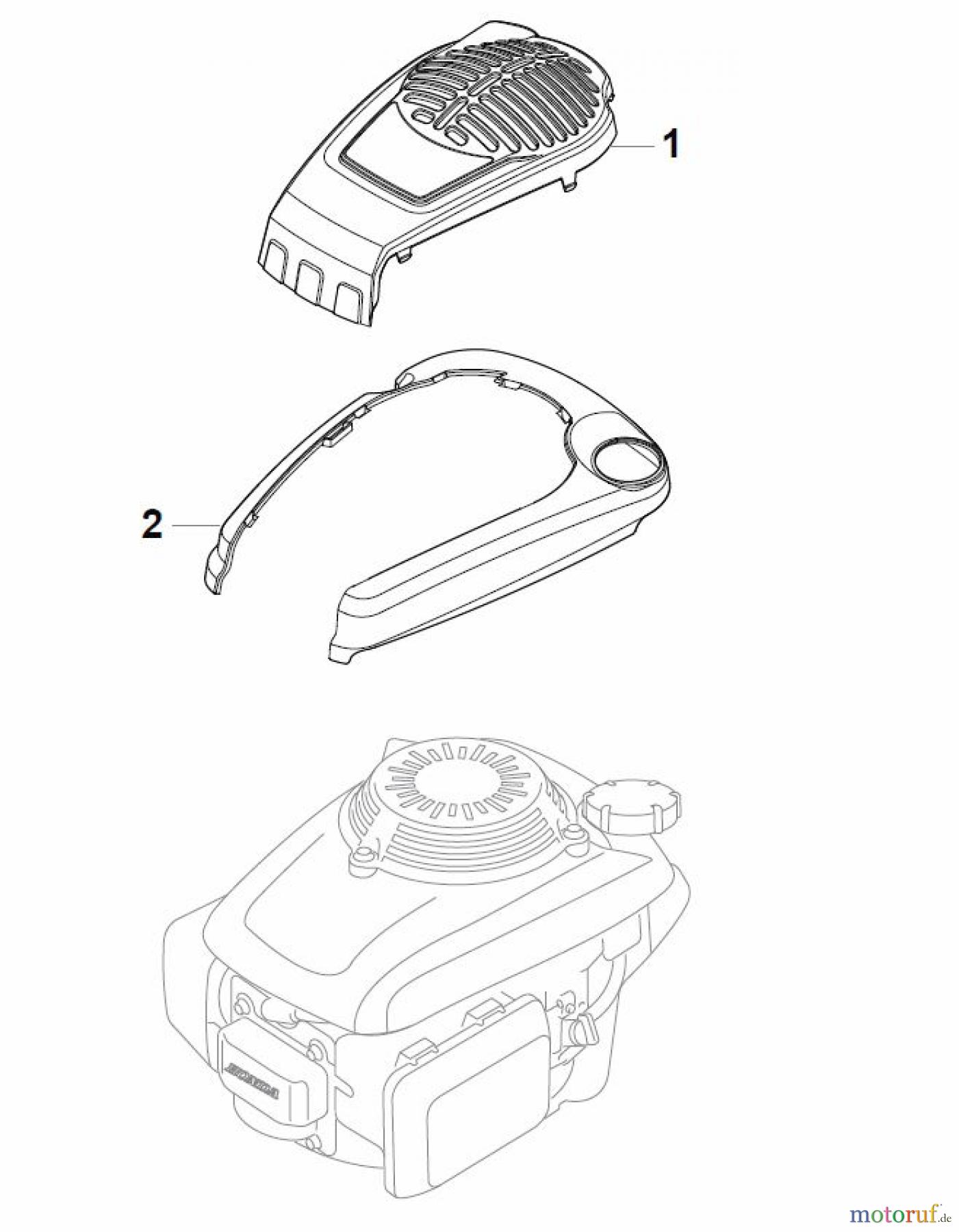  Global Garden Products GGP Rasenmäher Baujahr 2017 Benzin Mit Antrieb 2017 MP1 554 WSV Honda Engine Cover