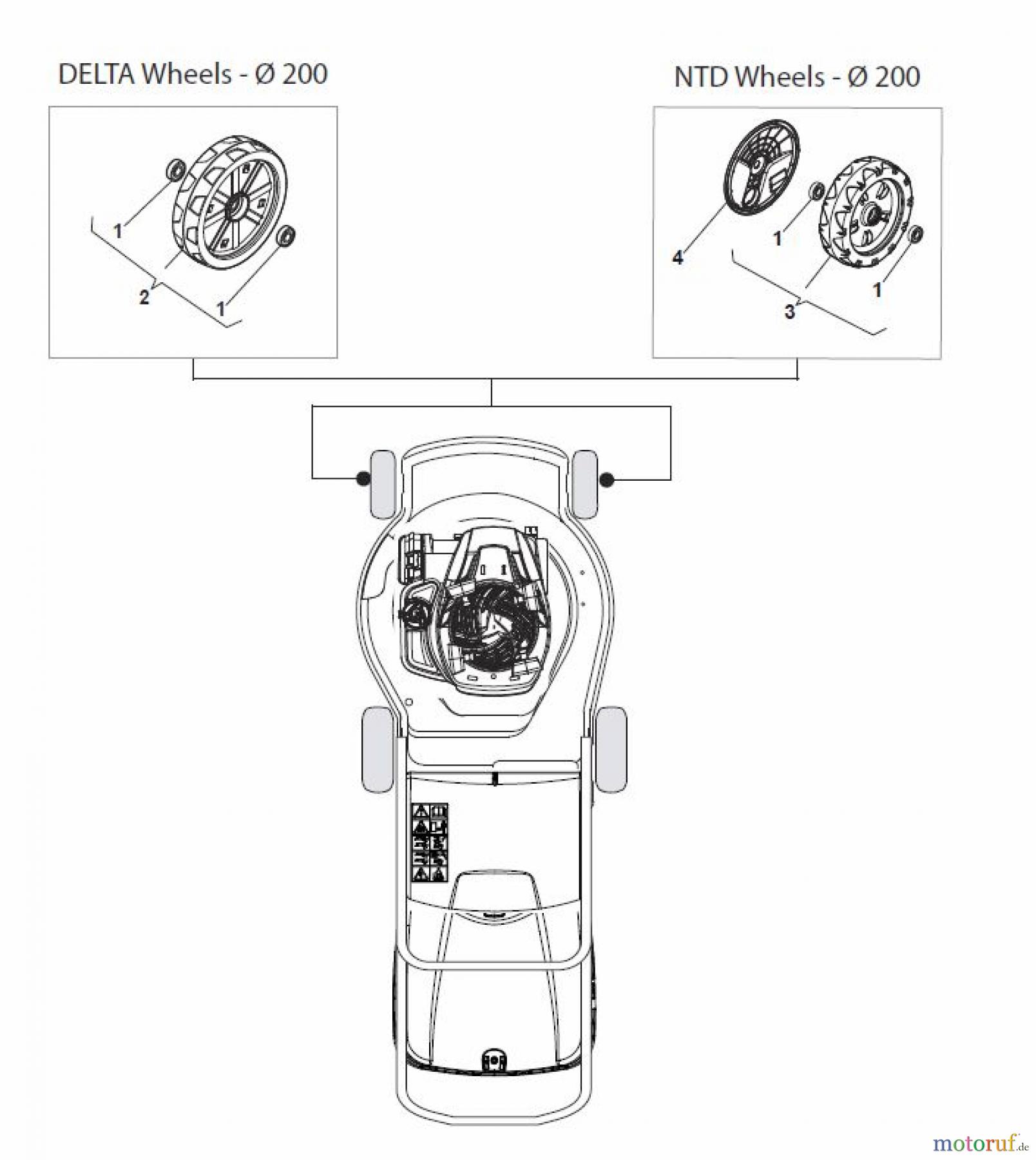  Global Garden Products GGP Rasenmäher Benzin Mit Antrieb 2017 MP2 504 SV-R (Roller) Wheels