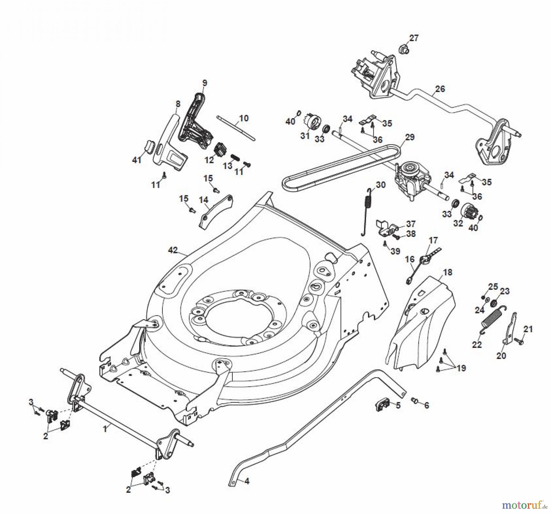  Global Garden Products GGP Rasenmäher Benzin Mit Antrieb 2017 MP2 554 SE Deck And Height Adjusting