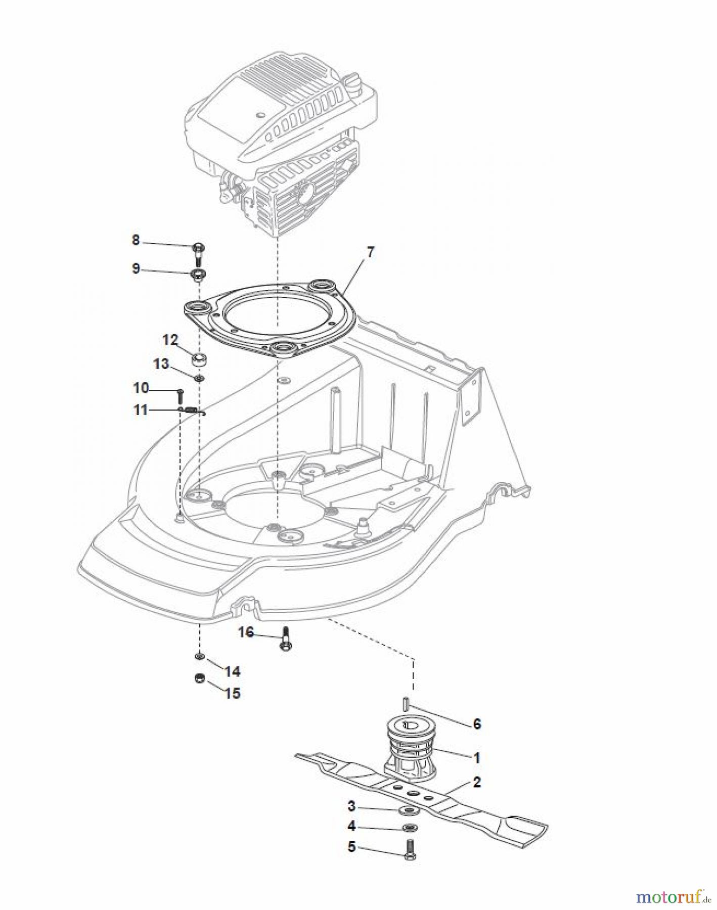  Global Garden Products GGP Rasenmäher Benzin Mit Antrieb 2017 NP 534 TR 3S Blade and Hub with AVS