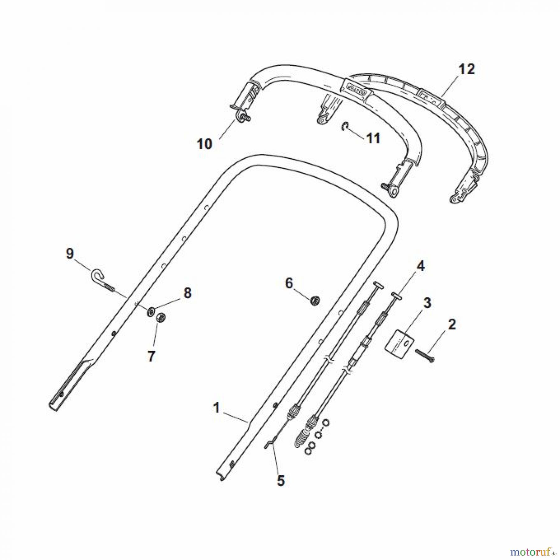  Global Garden Products GGP Rasenmäher Benzin Mit Antrieb 2017 NT 484 TR/E 4S - TRQ/E 4S Handle, Upper Part