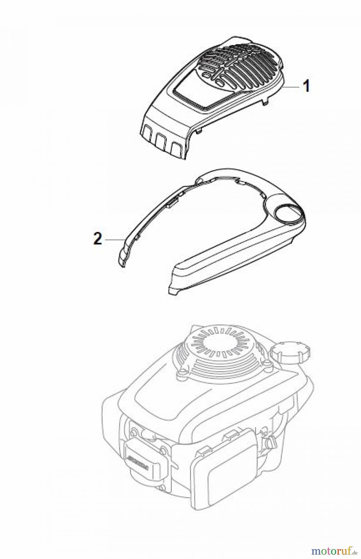  Global Garden Products GGP Rasenmäher Baujahr 2017 Benzin Mit Antrieb 2017 NT 484 W TR 4S - W TRQ 4S Honda Engine Cover