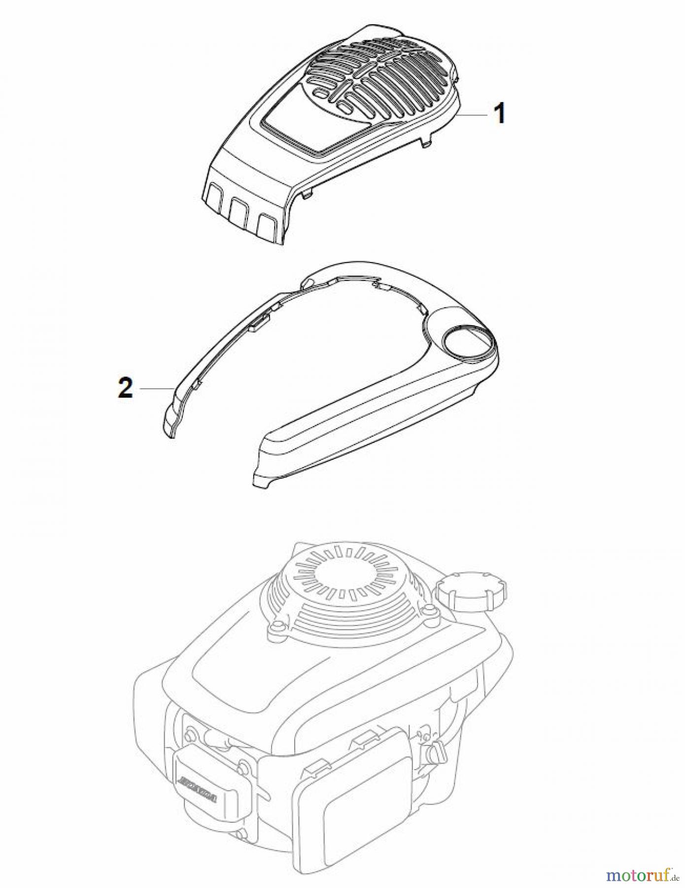  Global Garden Products GGP Rasenmäher Baujahr 2017 Benzin Mit Antrieb 2017 NT 484 W TR/E - W TRQ/E Honda Engine Cover