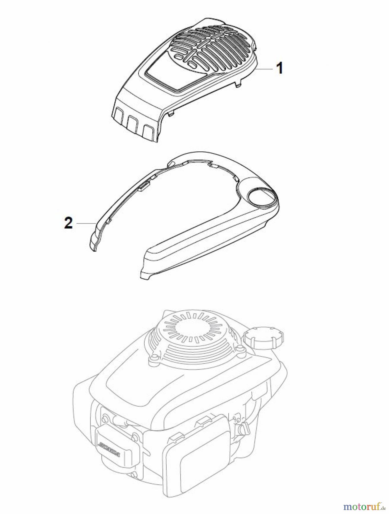  Global Garden Products GGP Rasenmäher Benzin Mit Antrieb 2017 NT 534 TR - 534 TRQ Honda Engine Cover