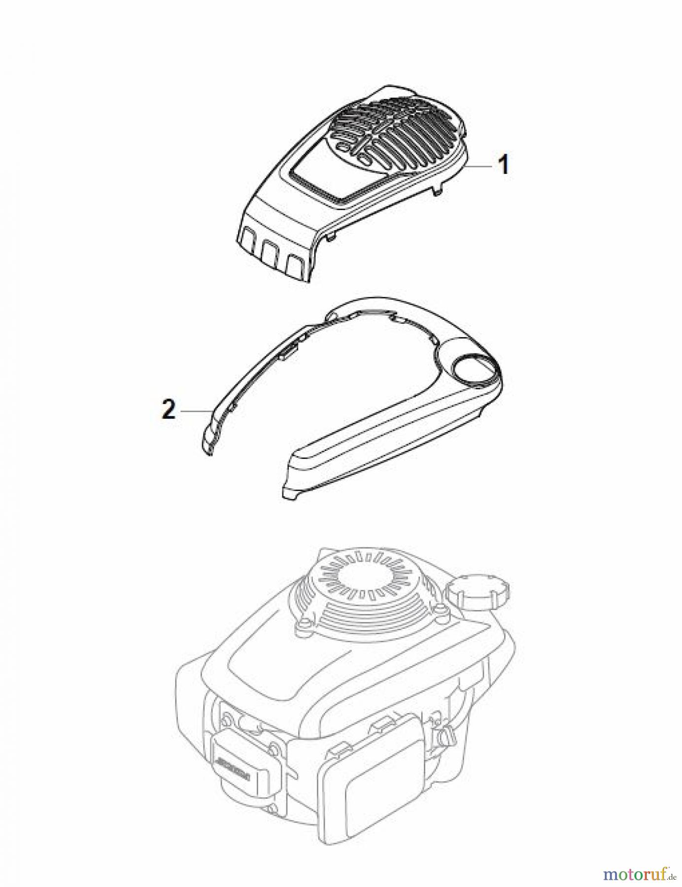  Global Garden Products GGP Rasenmäher Baujahr 2017 Benzin Mit Antrieb 2017 NT 534 TR/E - 534 TRQ/E Honda Engine Cover