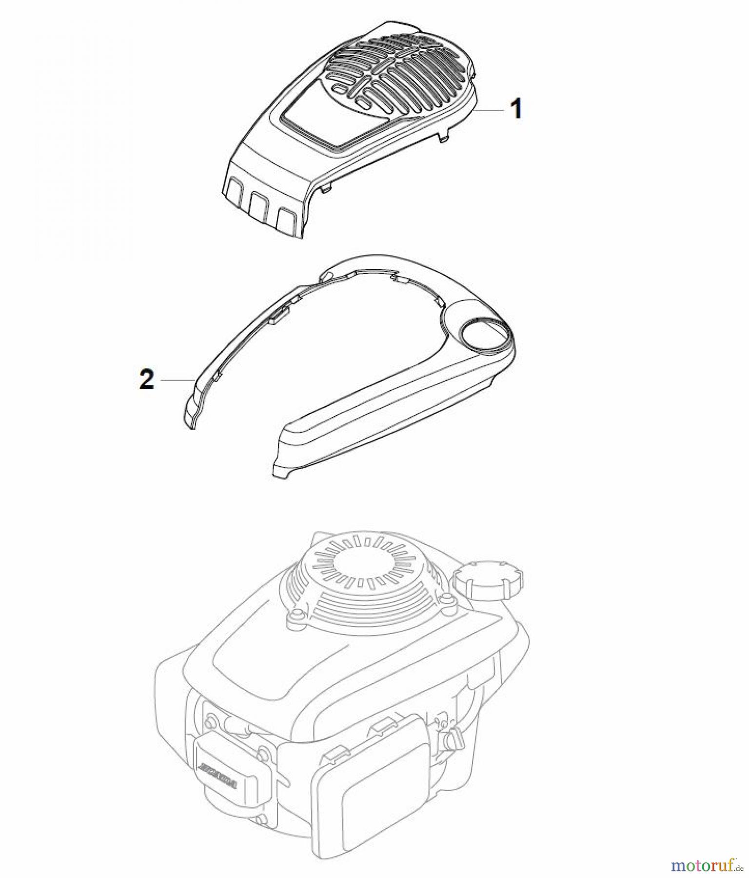  Global Garden Products GGP Rasenmäher Baujahr 2017 Benzin Mit Antrieb 2017 NT 534 W TR/E - W TRQ/E Honda Engine Cover