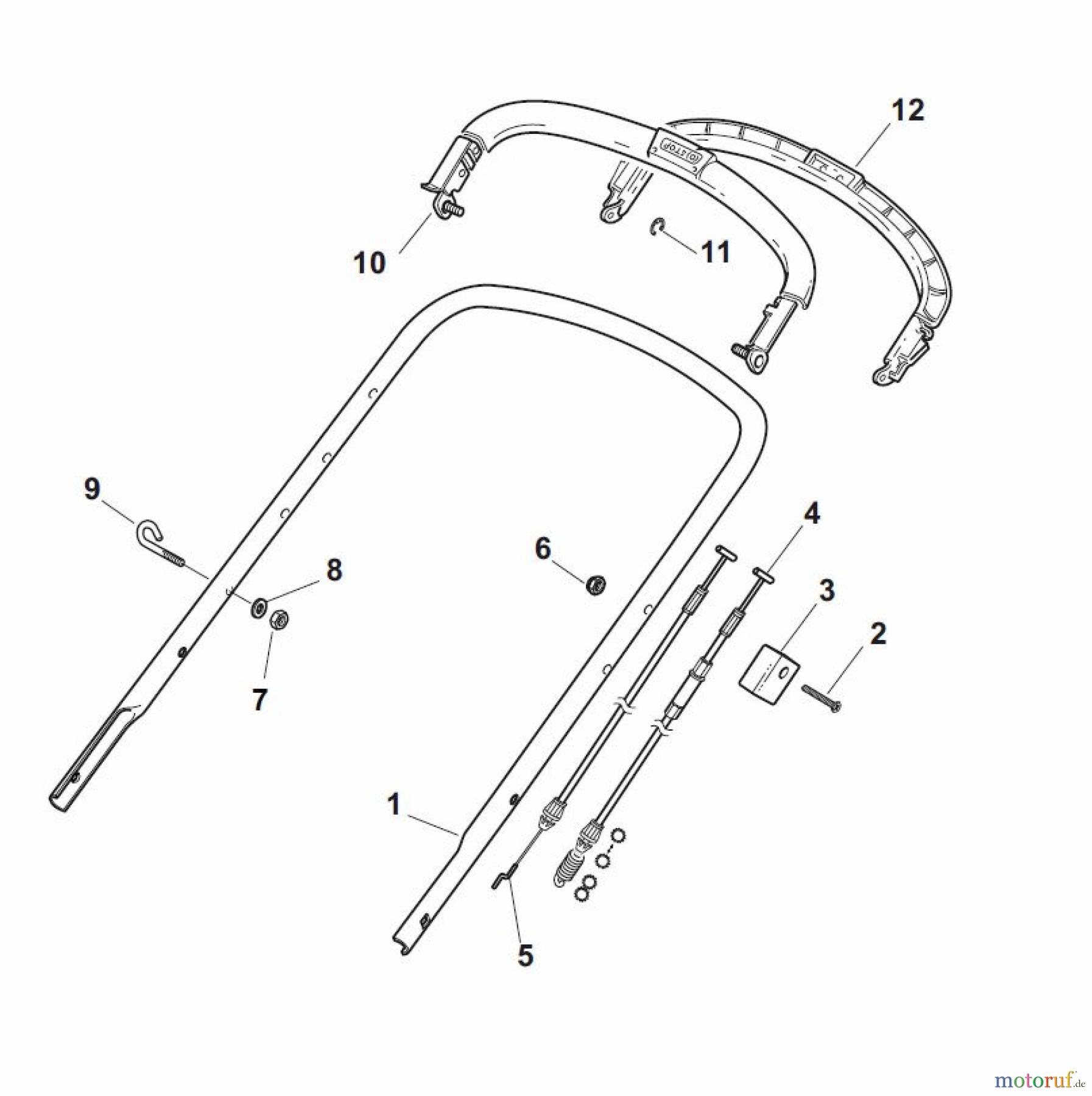  Global Garden Products GGP Rasenmäher Benzin Mit Antrieb 2017 NTL 484 TR 4S - TRQ 4S Handle, Upper Part