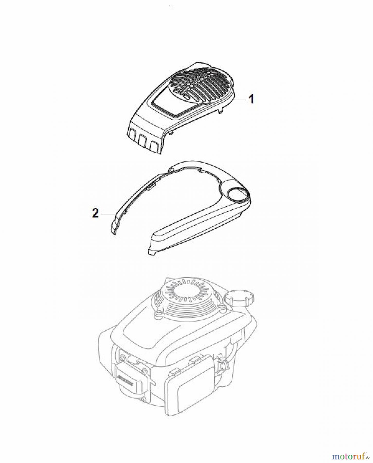  Global Garden Products GGP Rasenmäher Baujahr 2017 Benzin Mit Antrieb 2017 NTL 484 TR/E-R (Roller) Honda Engine Cover