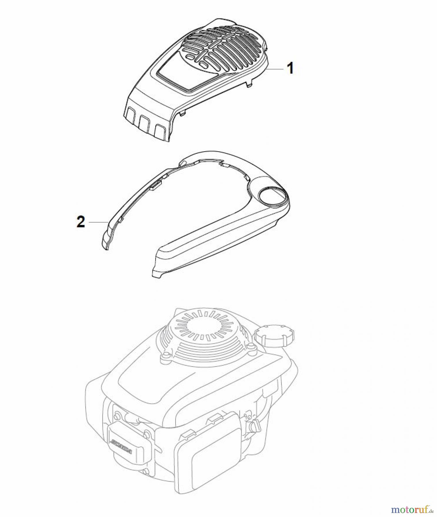  Global Garden Products GGP Rasenmäher Benzin Mit Antrieb 2017 NTL 484 W TR 4S - W TRQ 4S Honda Engine Cover