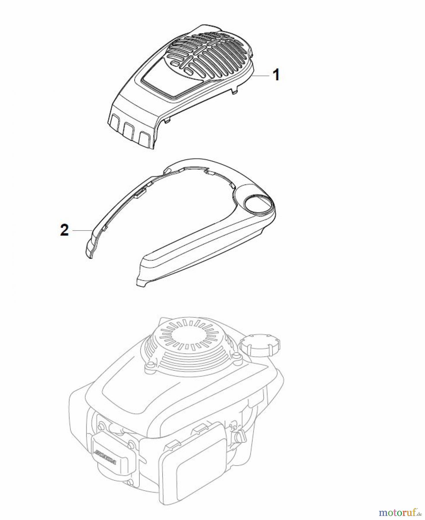  Global Garden Products GGP Rasenmäher Baujahr 2017 Benzin Mit Antrieb 2017 NTL 484 W TR/E - W TRQ/E 4S Honda Engine Cover