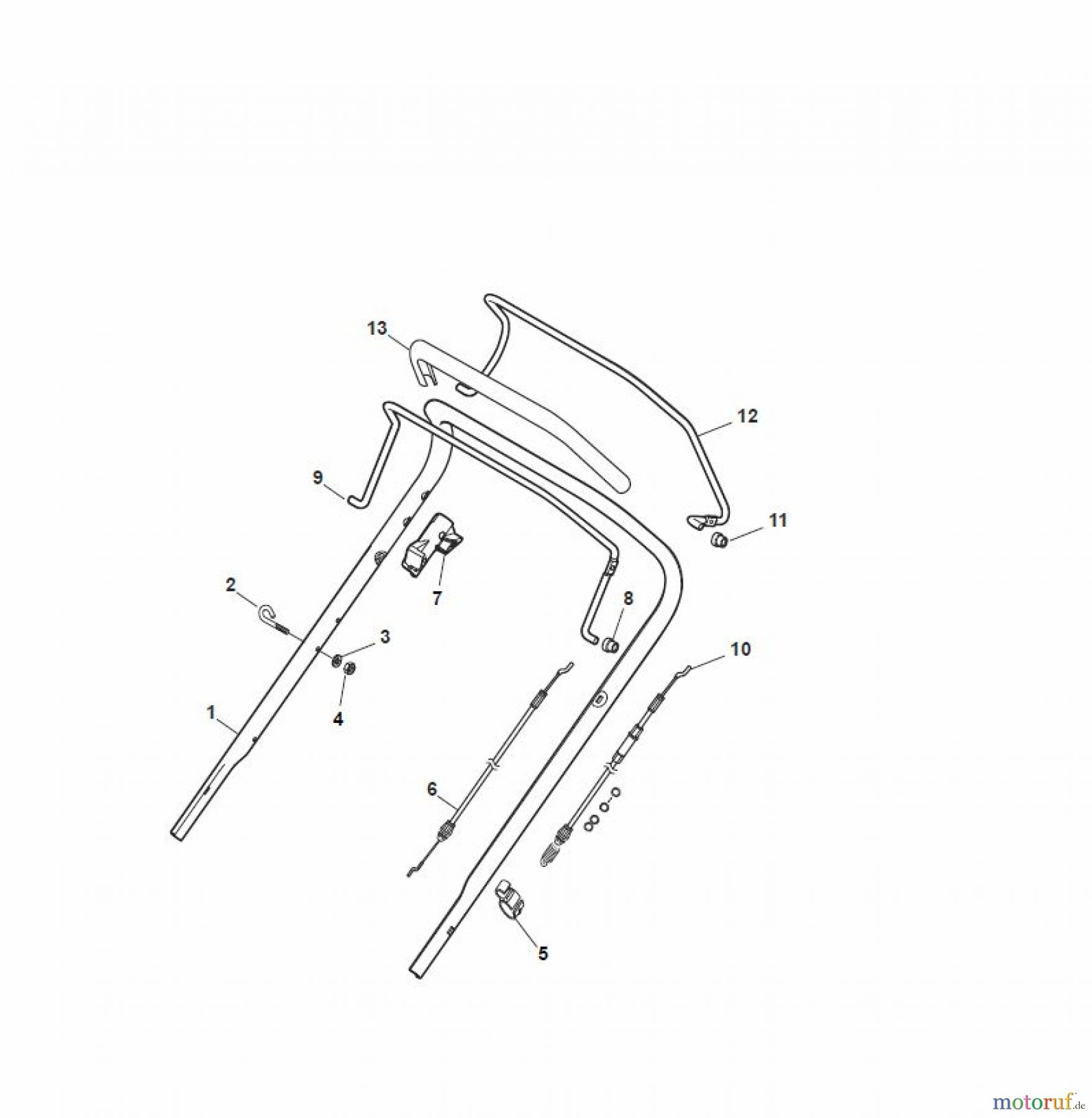  Global Garden Products GGP Rasenmäher Benzin Mit Antrieb 2017 NTL 484 W TR/E 4S - W TRQ/E 4S Handle, Upper Part - LUX