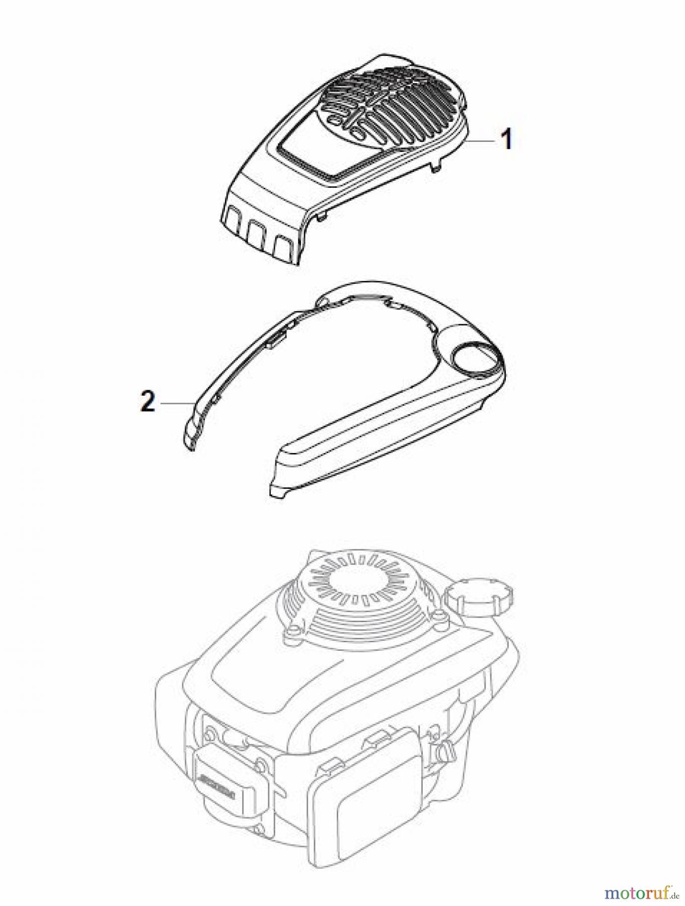  Global Garden Products GGP Rasenmäher Baujahr 2017 Benzin Mit Antrieb 2017 NTL 534 TR/E - 534 TRQ/E Honda Engine Cover