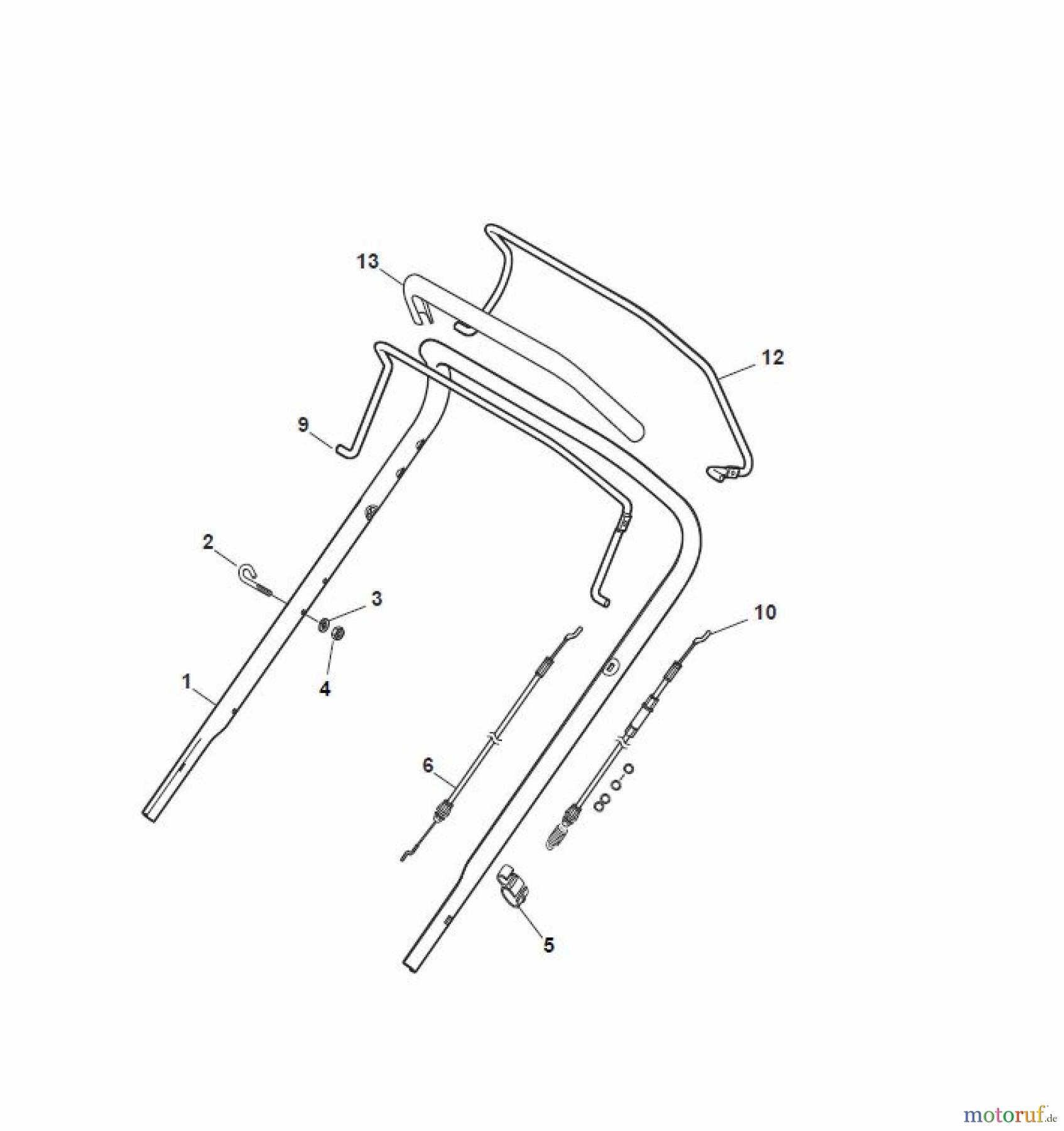  Global Garden Products GGP Rasenmäher Benzin Mit Antrieb 2017 NTL 534 W TR - 534 W TRQ Handle, Upper Part - ECO