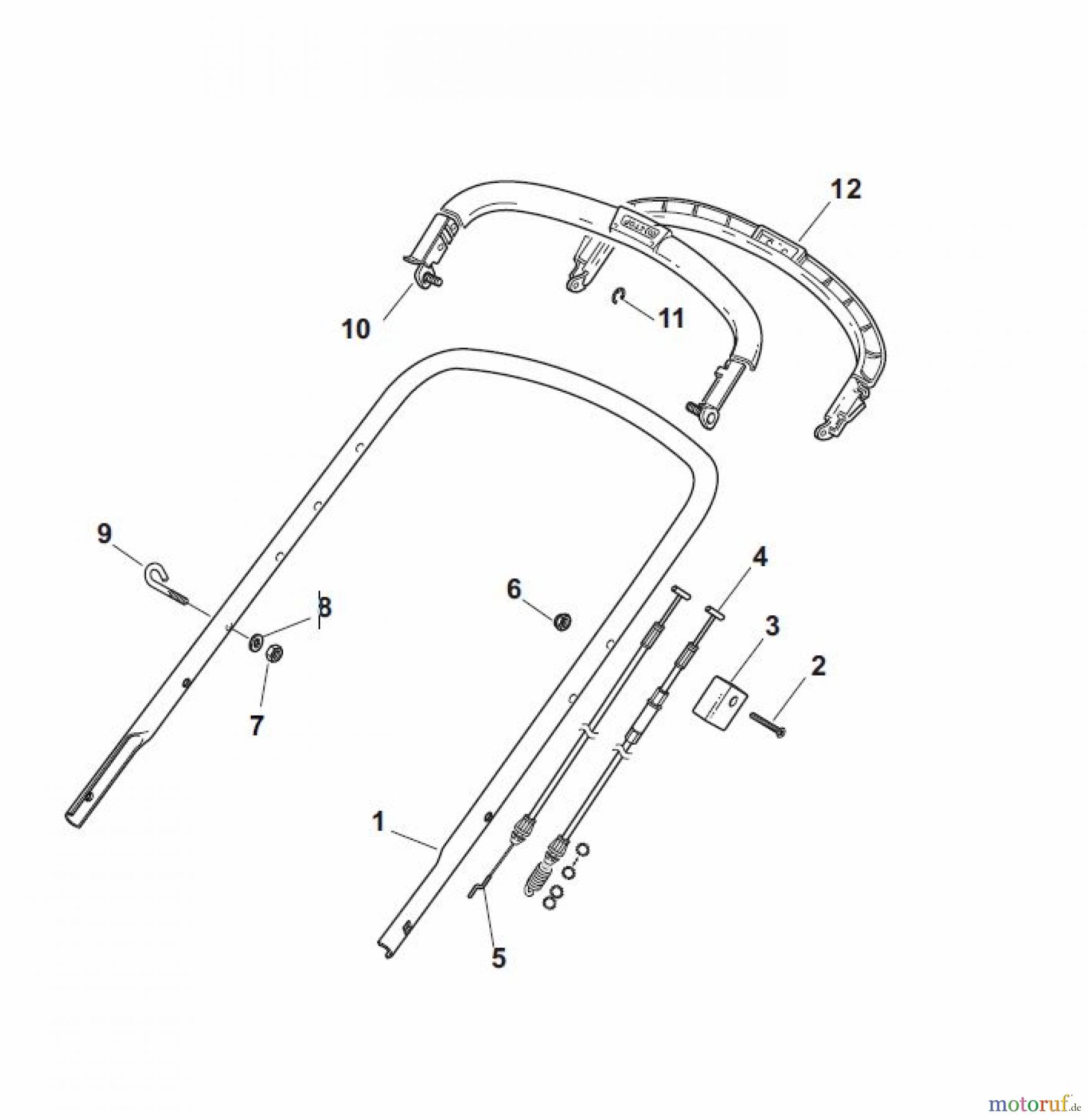  Global Garden Products GGP Rasenmäher Benzin Mit Antrieb 2017 NTL 534 W TR - 534 W TRQ Handle, Upper Part